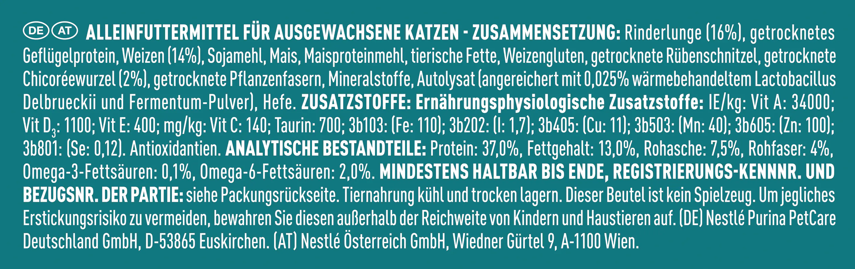 Purina One Katzenfutter reich an Rind 2,8 kg Purina One Katzenfutter reich an Rind 2,8 kg