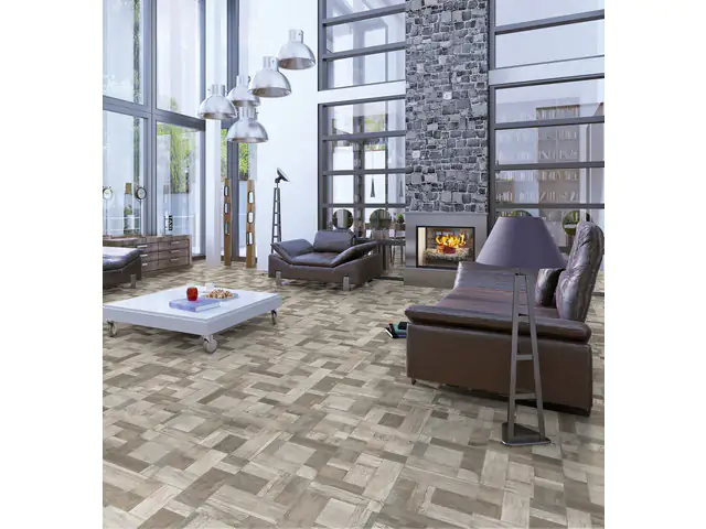 Bodenfliese Feinsteinzeug Blocks 30 x 60 cm grau-braun