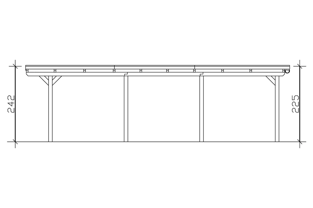 4018211022366_04 SKAN HOLZ Carport Emsland 404 x 846 cm mit Aluminiumdach, natur