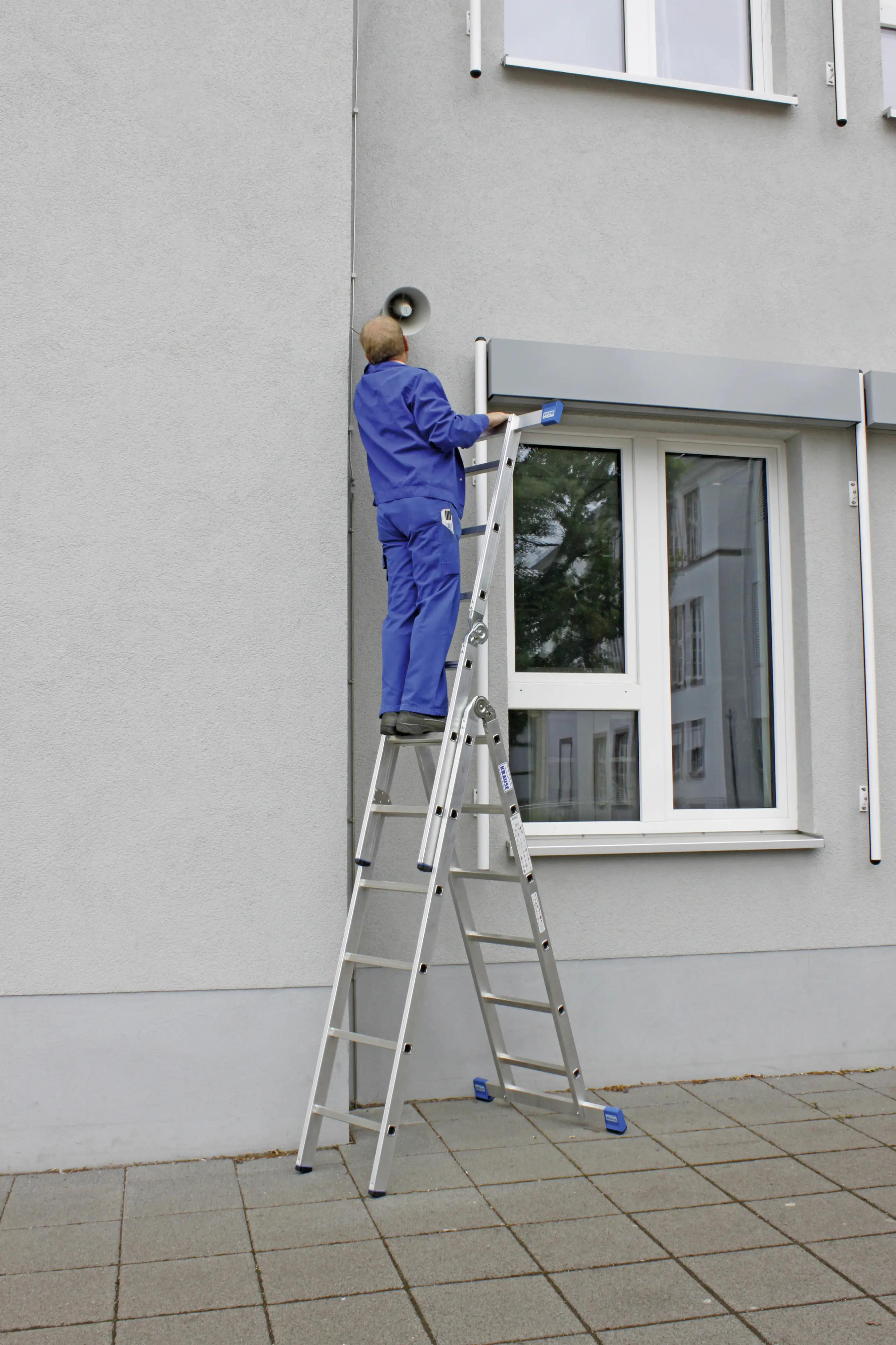 Krause Aluminium-Gelenk-Combileiter STABILO mit Treppenfunktion 5,30 m