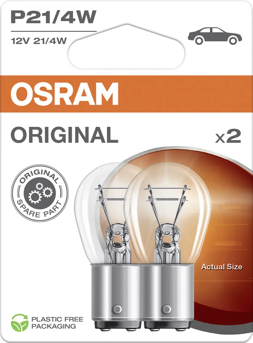 Osram Signallampe P21/4W Original 2.0 2 Stück Osram Signallampe P21/4W Original 2.0 2 Stück