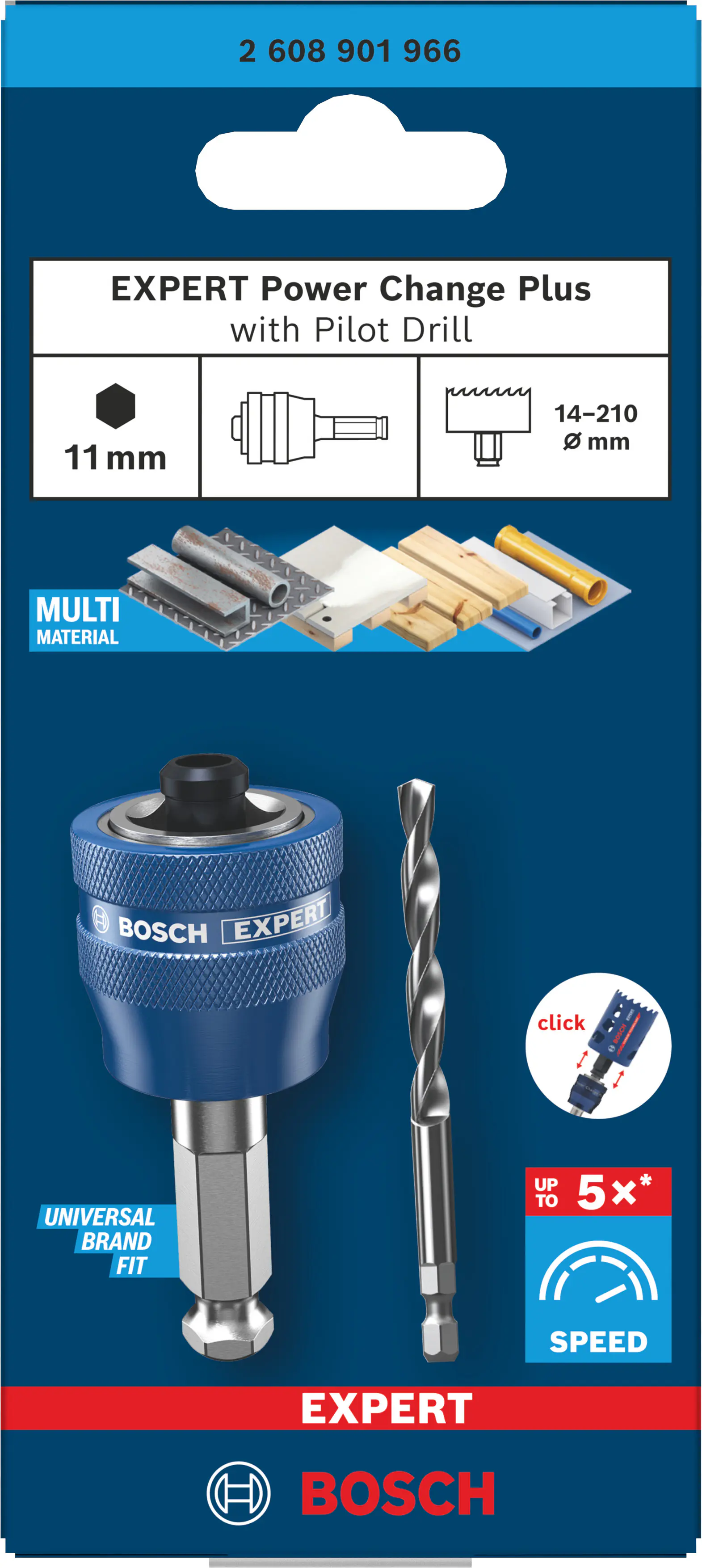 Bosch Expert Zentrierbohrer mit Adapter Power Change Plus Ø 7,15 x 105 mm