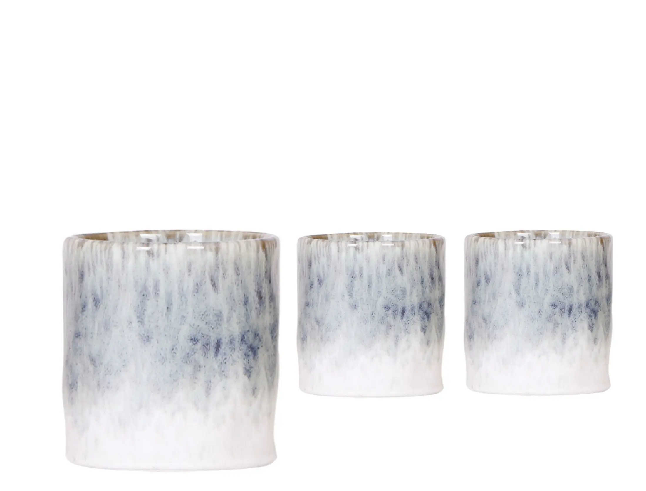 Pflanztopf Home Sky Keramik Ø 9 x 10 cm weißblau/eisblau/nebelblau