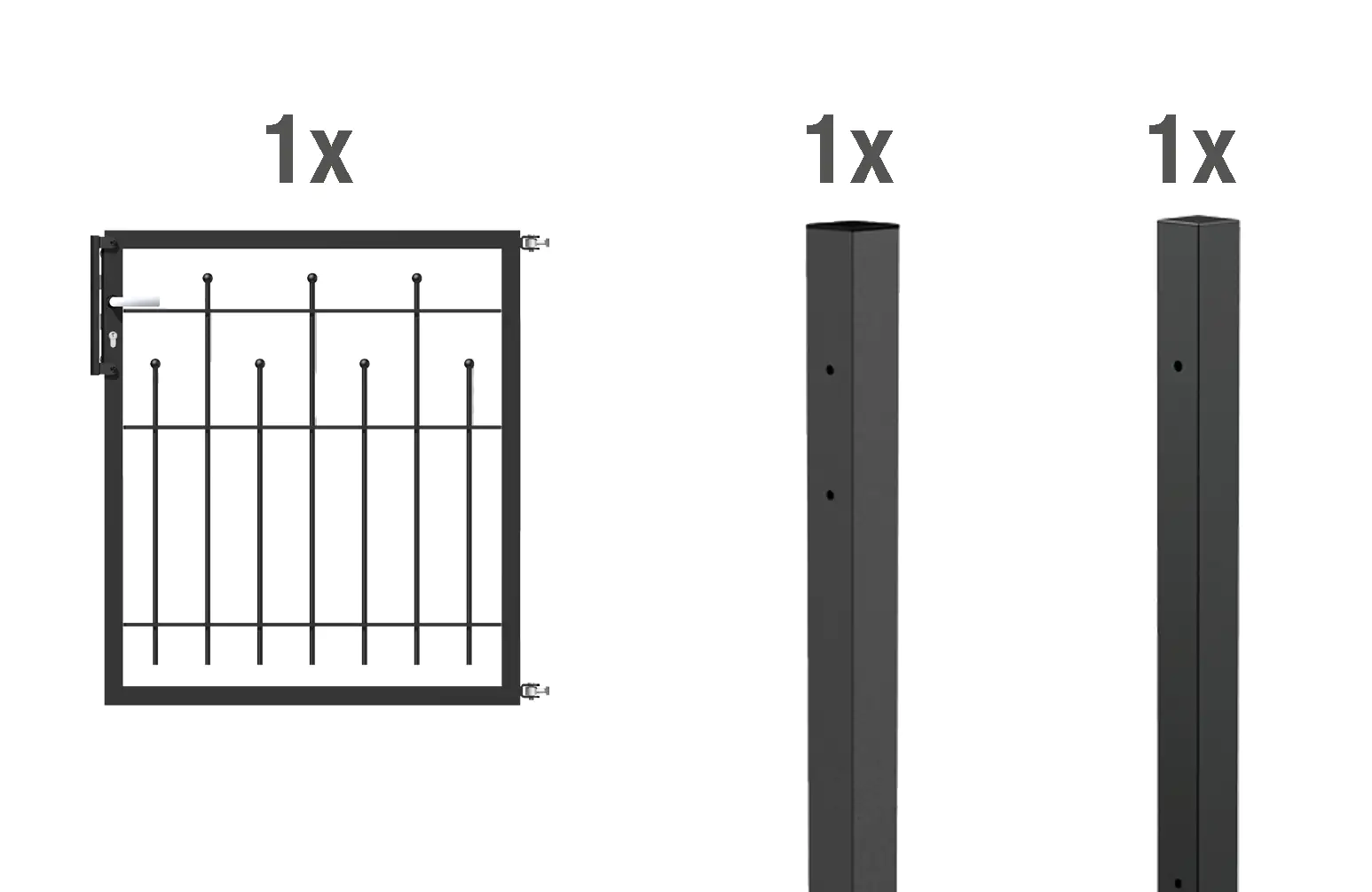 Alberts Komplettset Tor Madrid 100 x 80 cm anthrazit