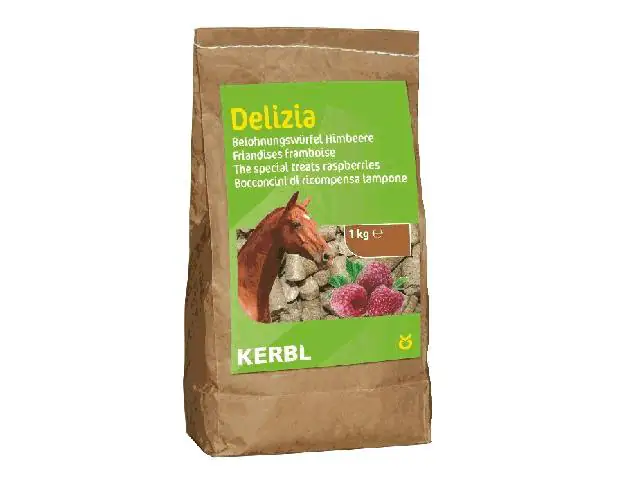 4018653013434 Kerbl Delizia Pferdeleckerli Bio Sweeties Himbeer 1kg