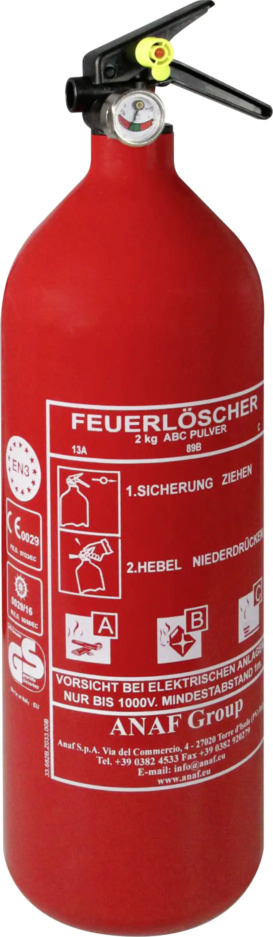 2 Kg ABC Feuerlöscher, Pulver, Kfz Halter Halterung, Prüfnachweis Pul, 4,99  €