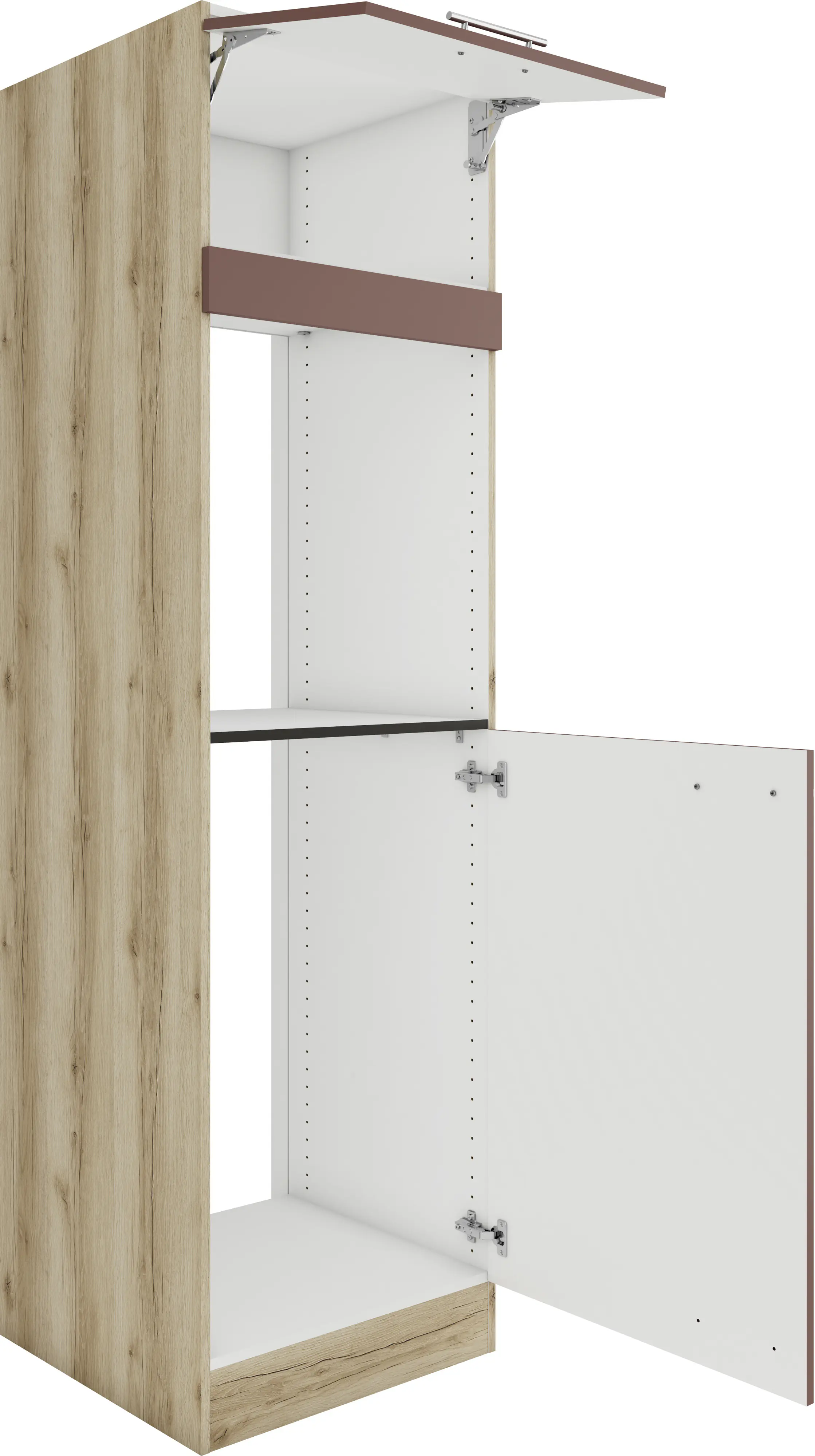 Optifit Hochschrank Bari 407 rostrot/eiche 60 cm