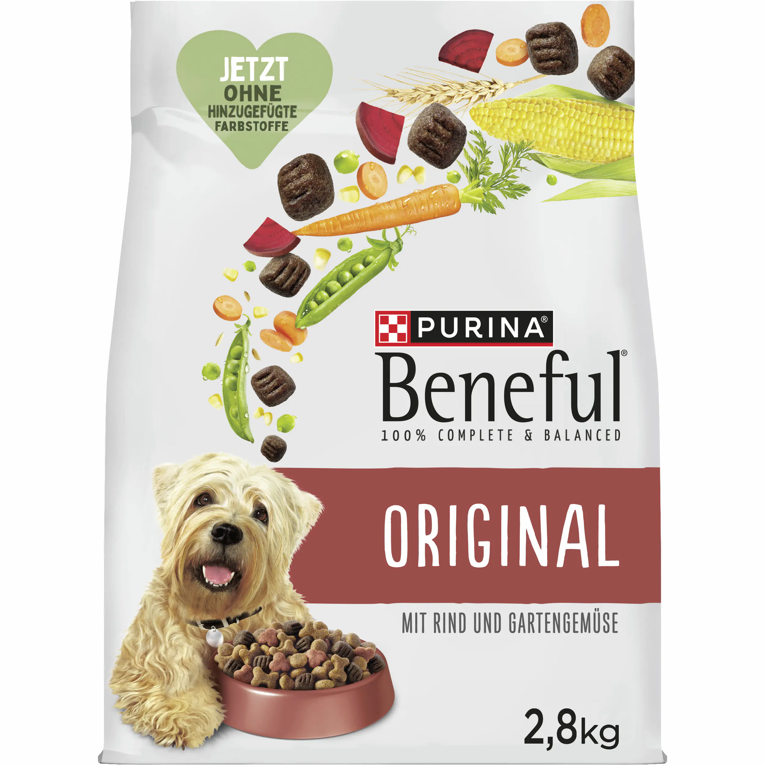 Purina Beneful Hundetrockenfutter Adult 2,8 kg Rind & Gemüse 