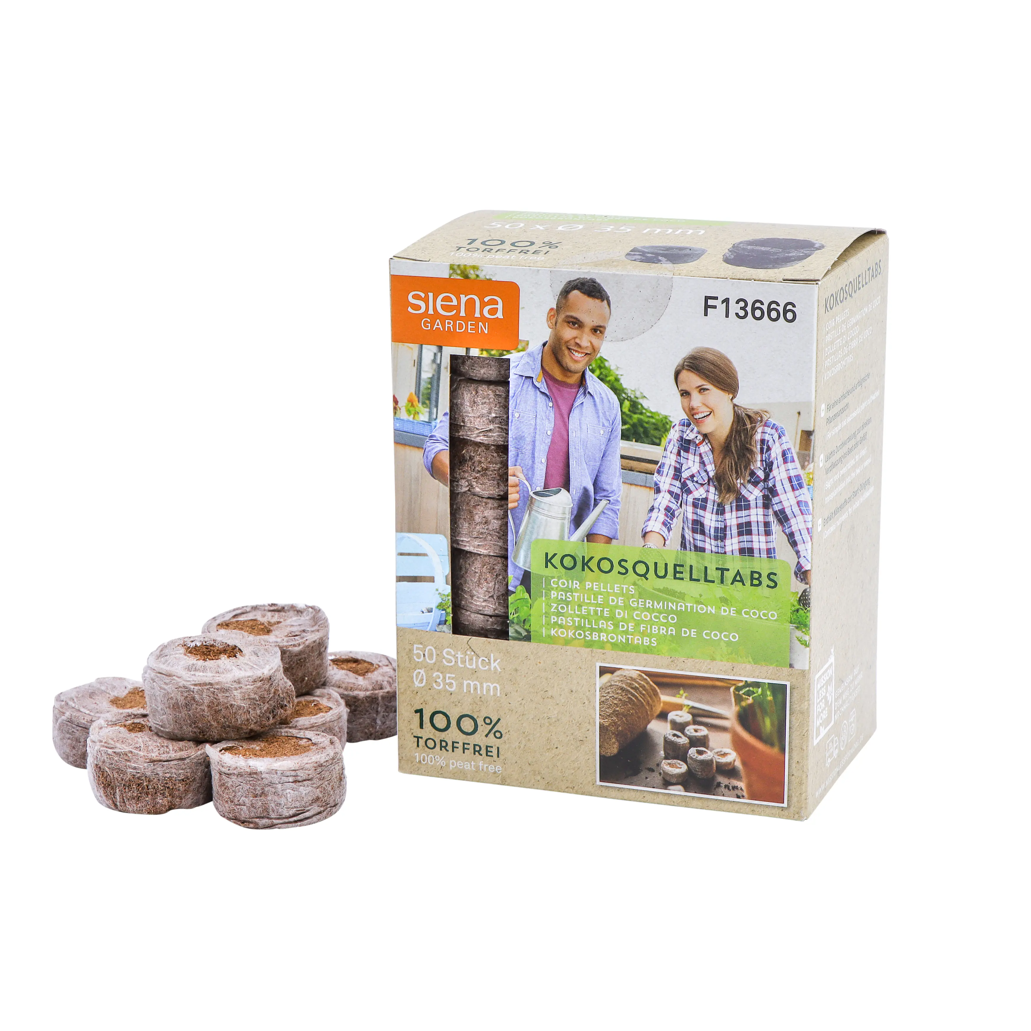 Siena Garden Kokosquelltabs mit Netz Ø 3,5 cm - 50 Stück Siena Garden Kokosquelltabs mit Netz Ø 3,5 cm - 50 Stück