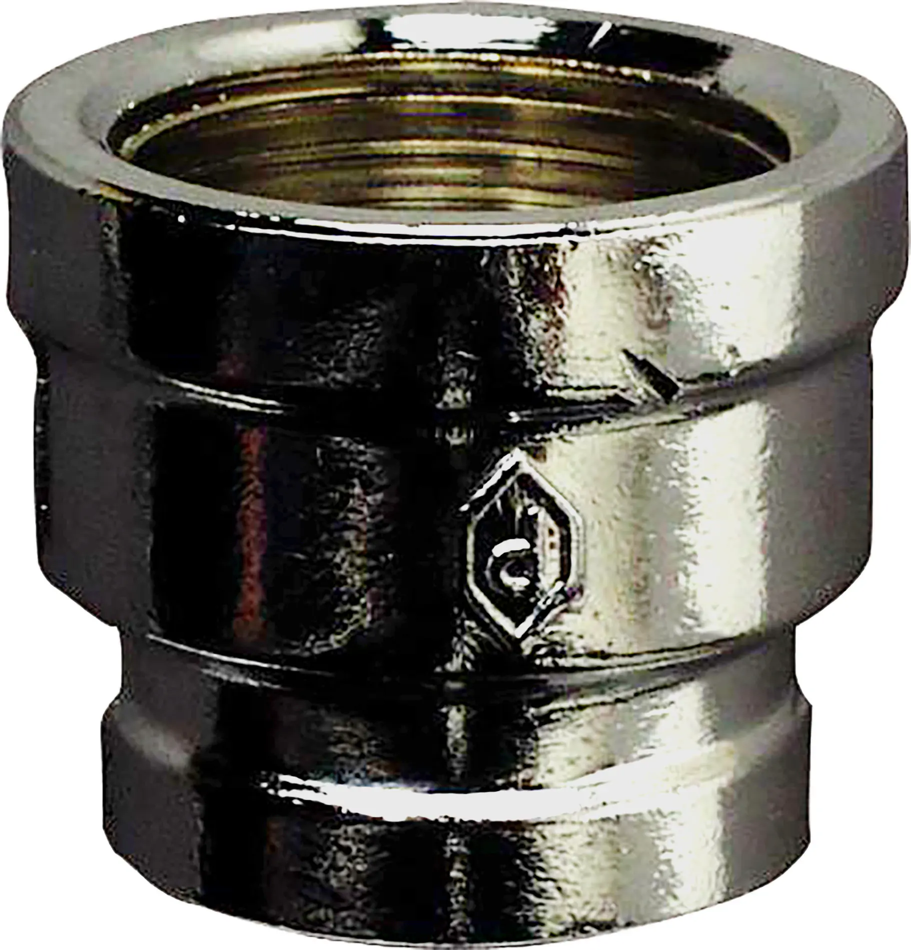 Cornat Reduziermuffe messing verchromt 1/2" x 3/8" Innengewinde