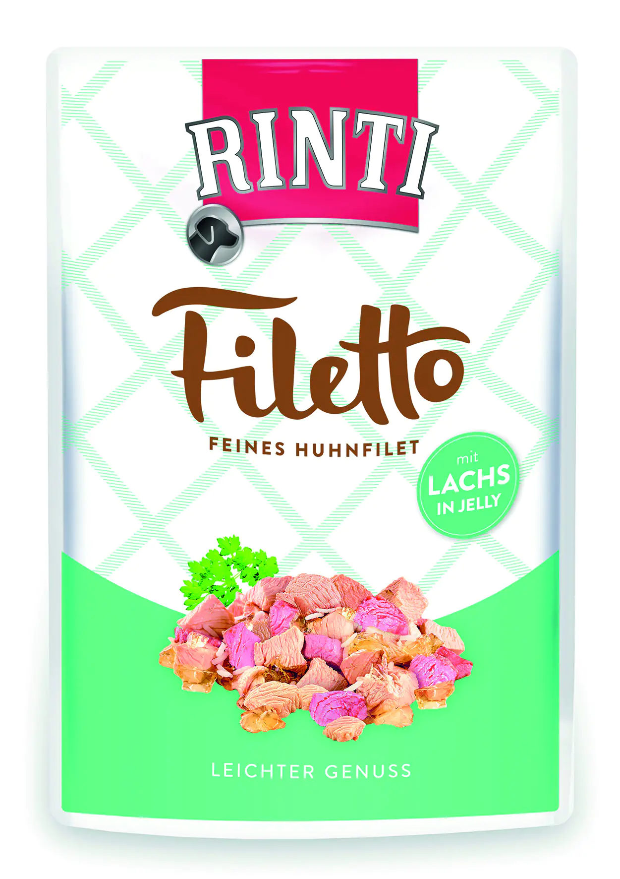 Rinti Filetto Hundenassfutter Adult 100 g Huhnfilet mit Lachs in Jelly