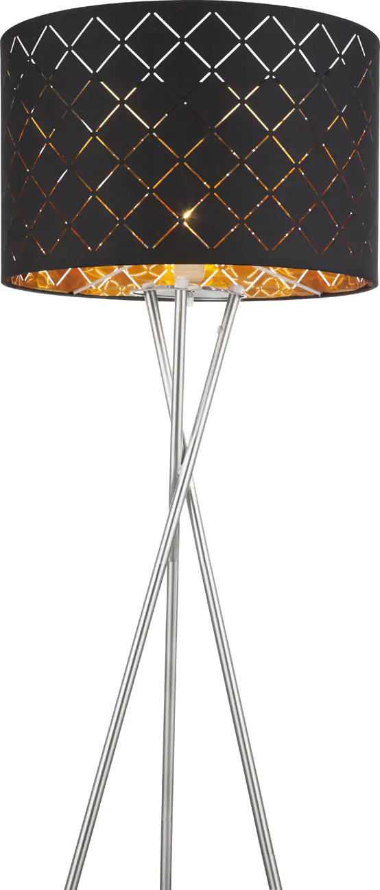 9007371358021_2 Globo Stehleuchte Clarke schwarz-gold 160 x 62 cm E27, max. 40 W