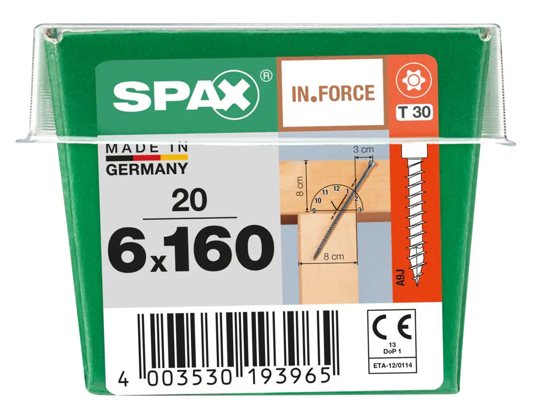 Spax Holzbauschrauben 6.0 x 160 mm TX 30 - 10 Stk.