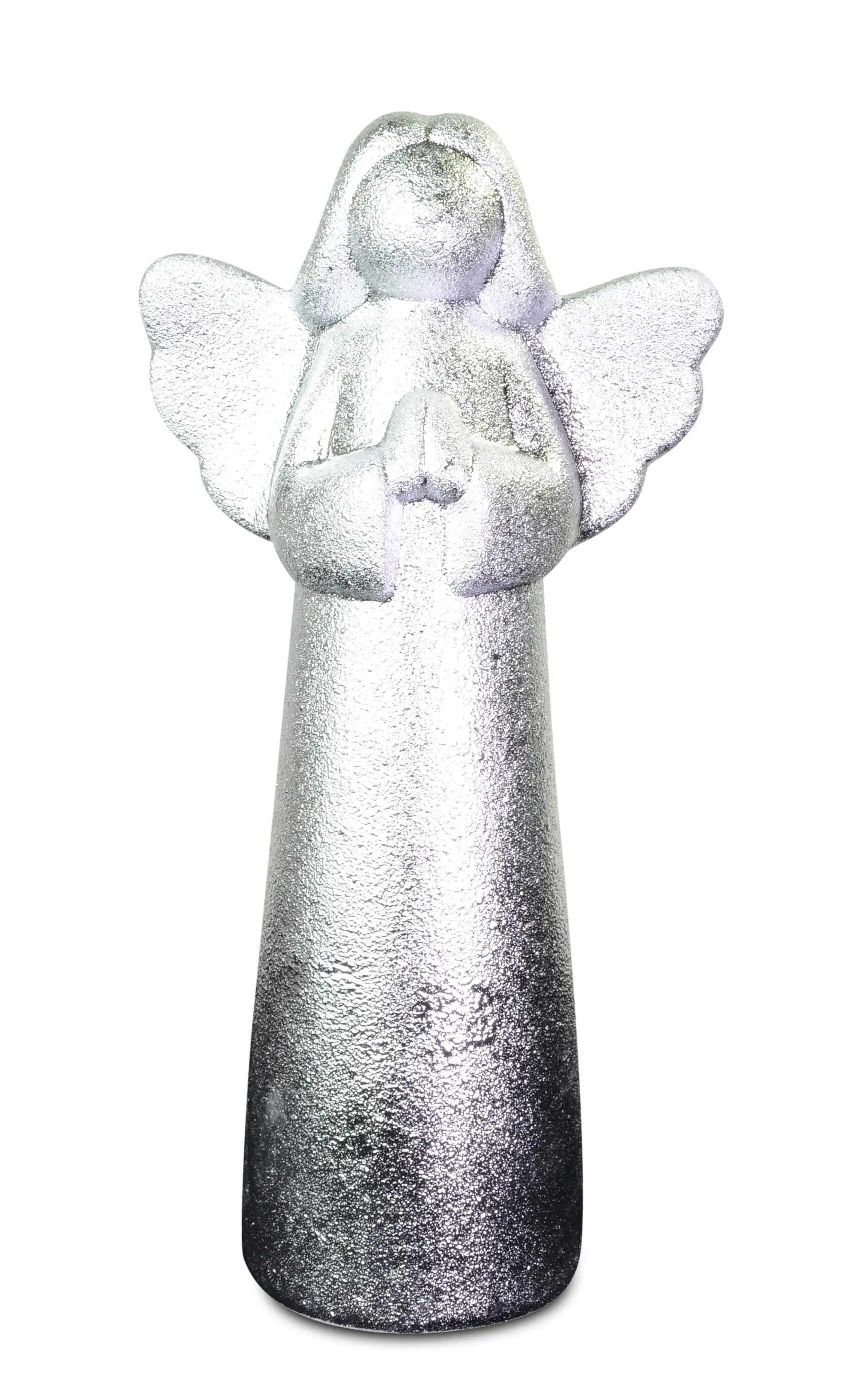 Riffelmacher Dekofigur Engel silber 13 x 26 cm