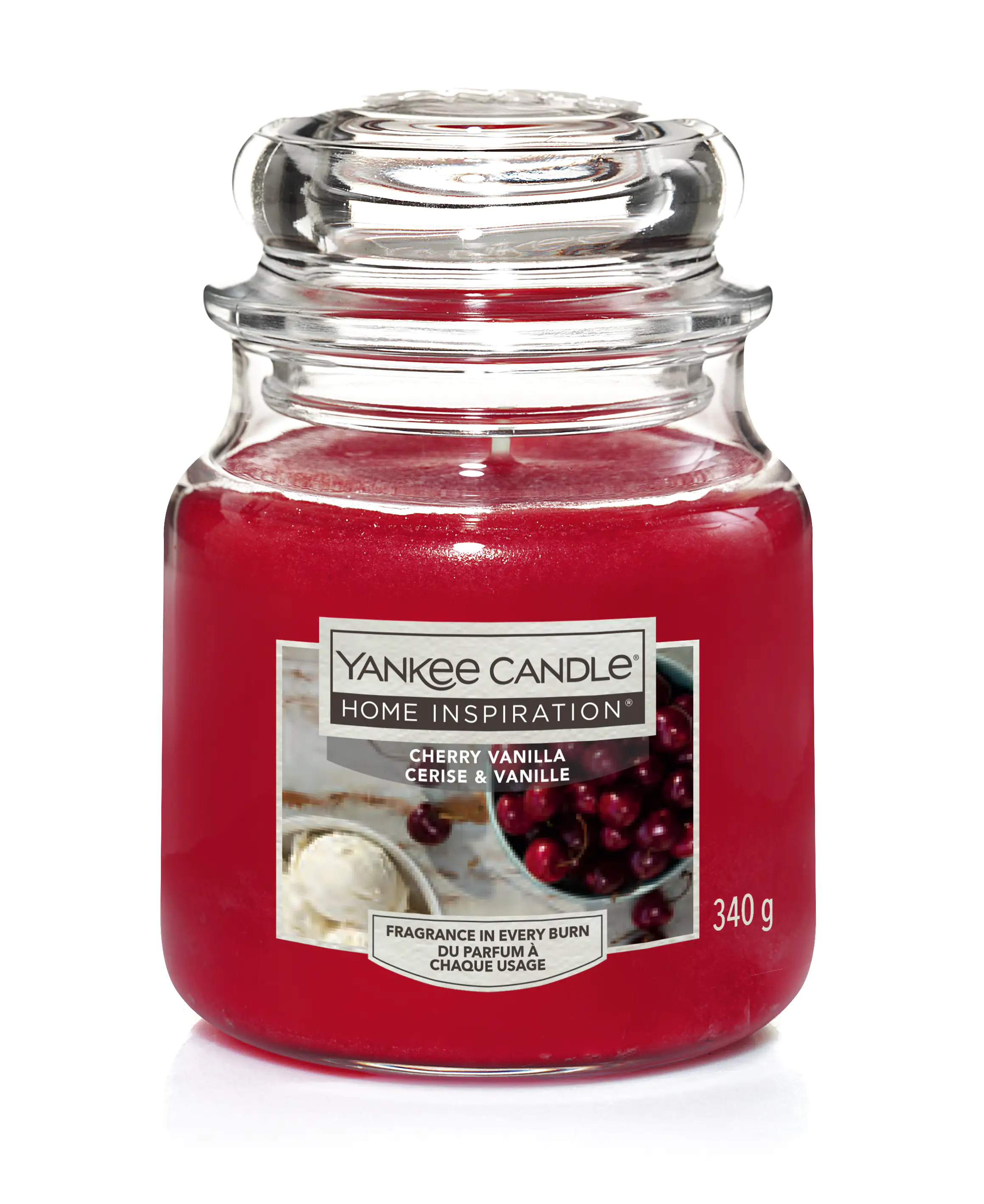 Yankee Candle Duftkerze Mittleres Glas Cherry Vanilla 340 g, rot Yankee Candle Duftkerze Mittleres Glas Cherry Vanilla 340 g, rot