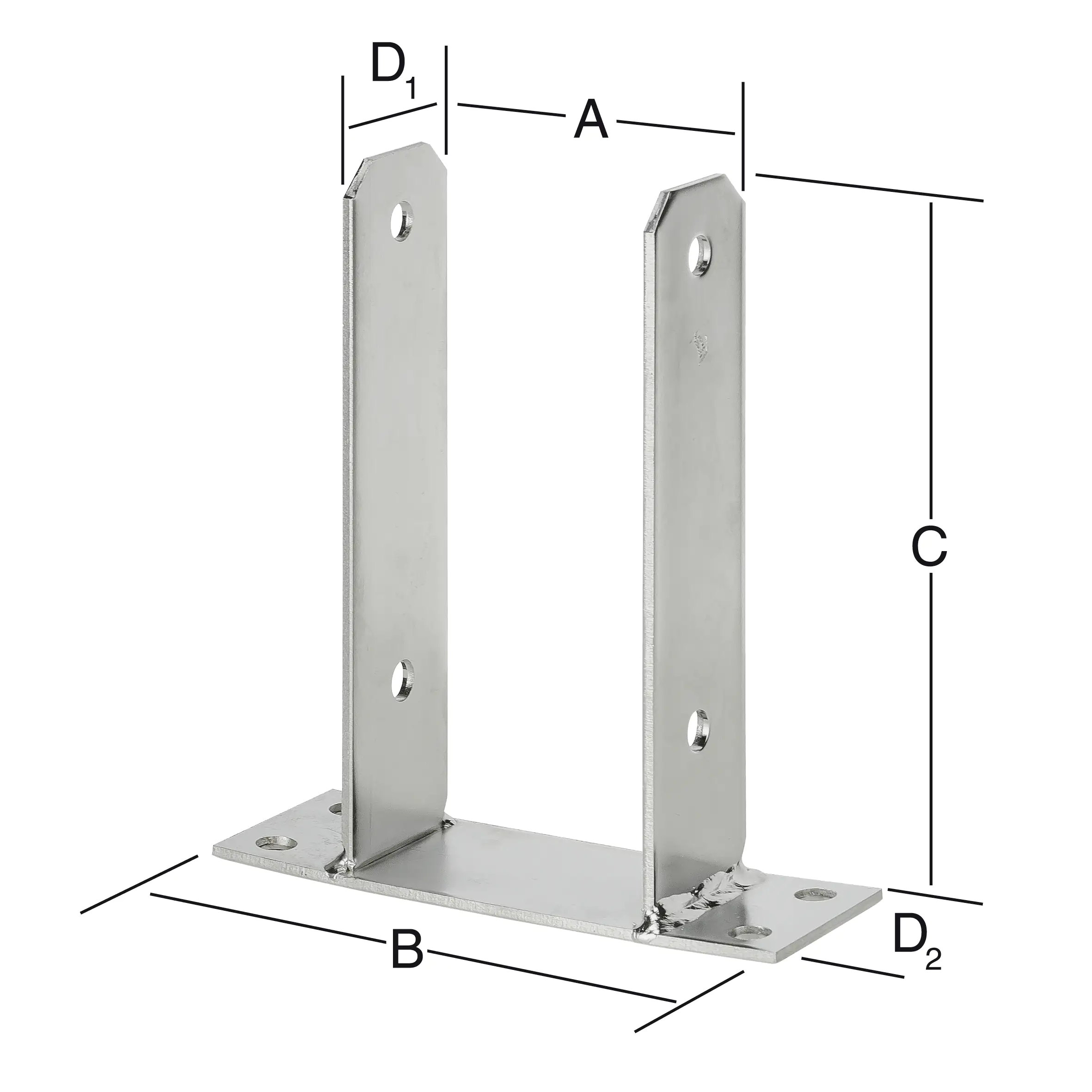 Vormann Schwere Stützenschuhe 91/180 x 50/60 x 200 mm