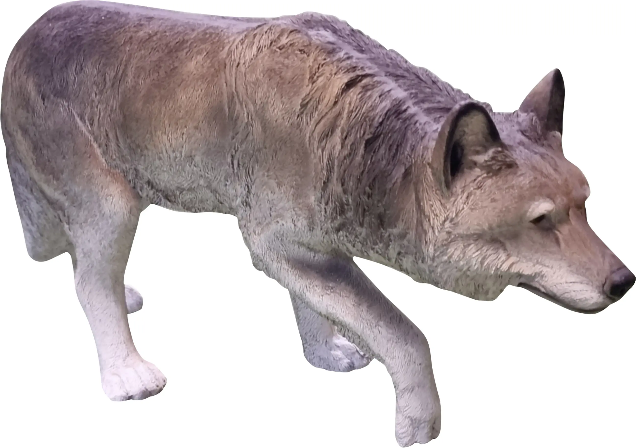 Dekofigur Wolf Kopf nach unten 64 cm bunt