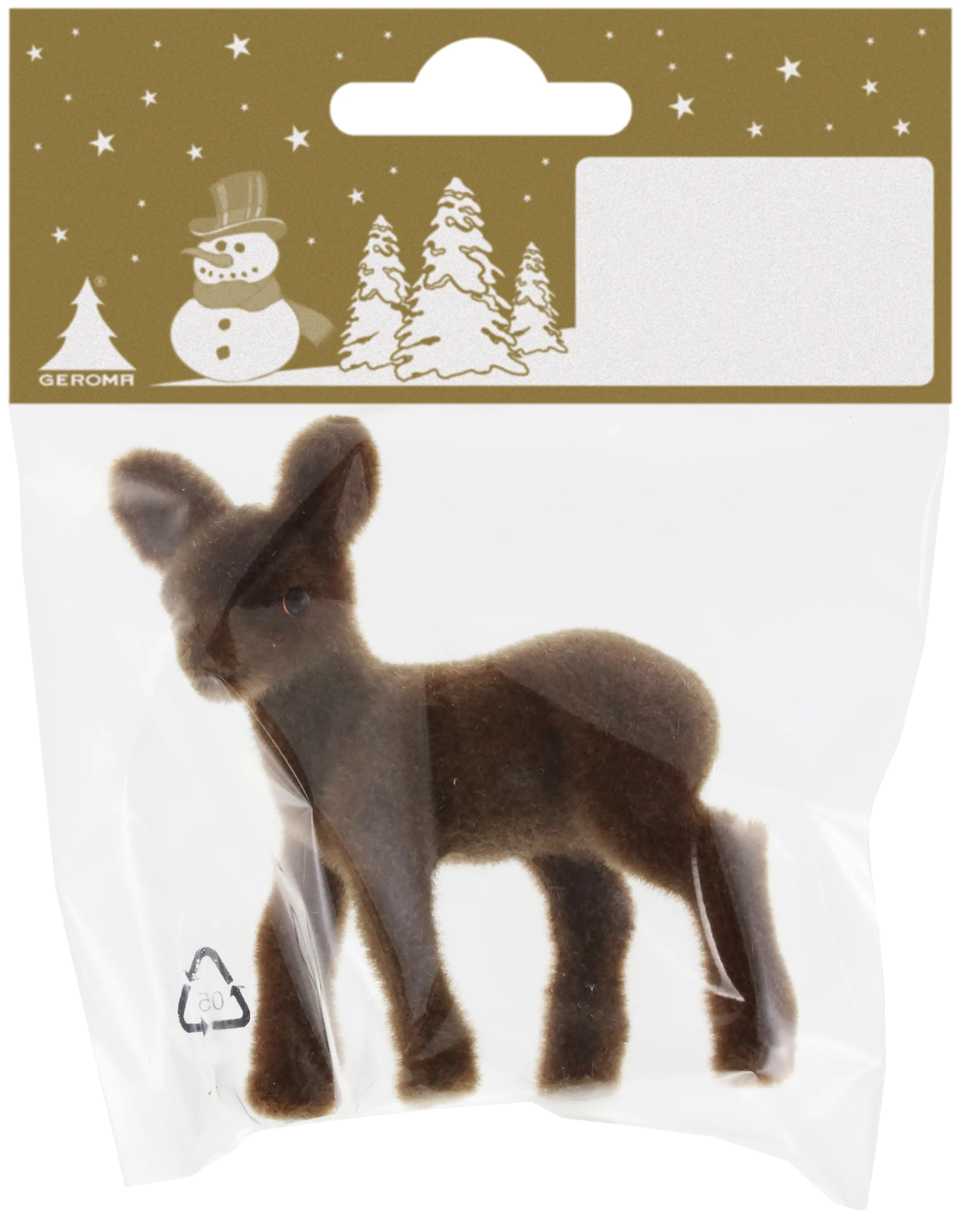 Dekofigur Rehkitz braun beflockt 5 x 7 cm Dekofigur Rehkitz braun beflockt 5 x 7 cm