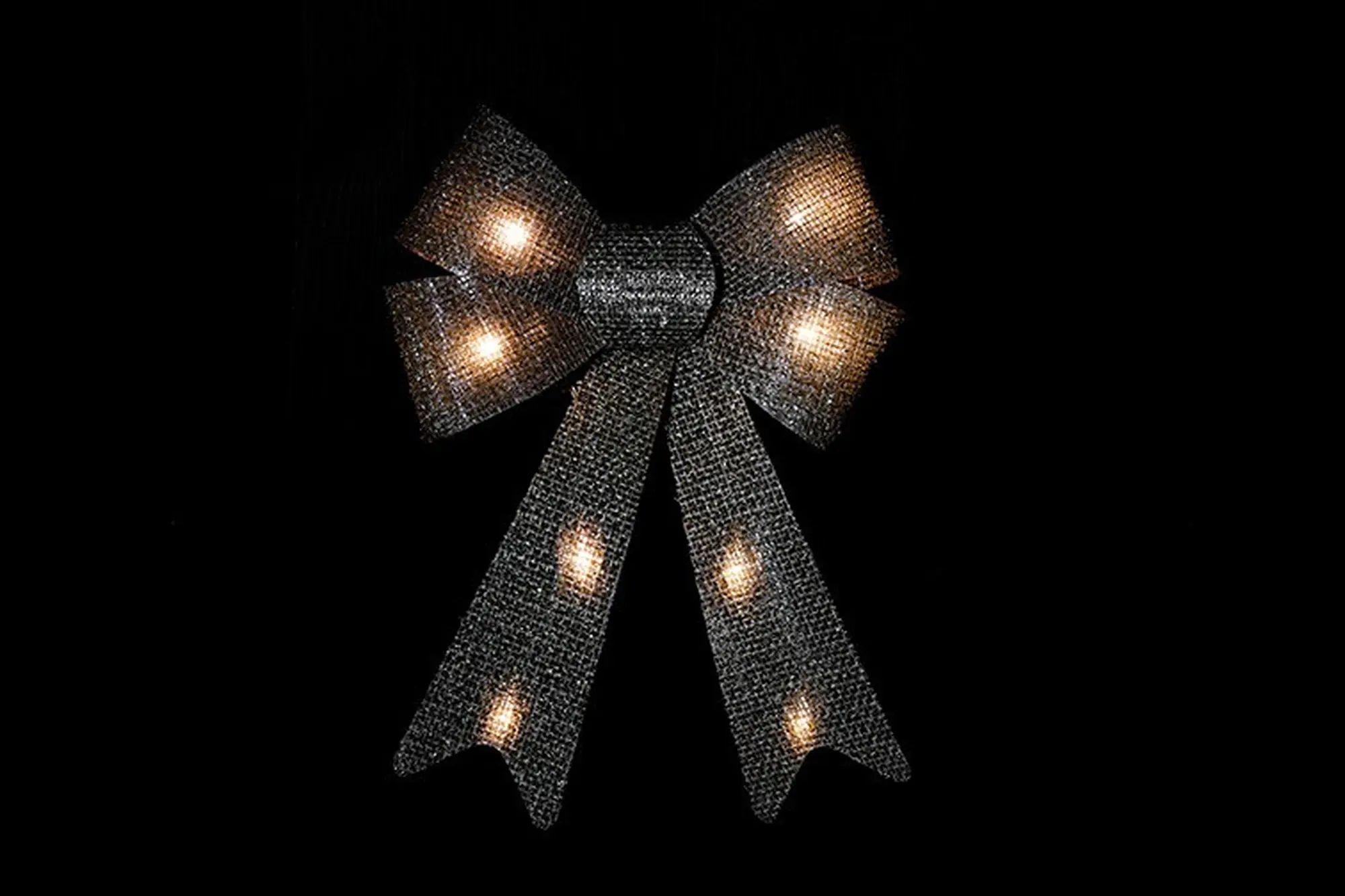 Flamingo LED-Schleife Sanna Weihnachten mit Timer 56 x 41 cm warmweiß beige