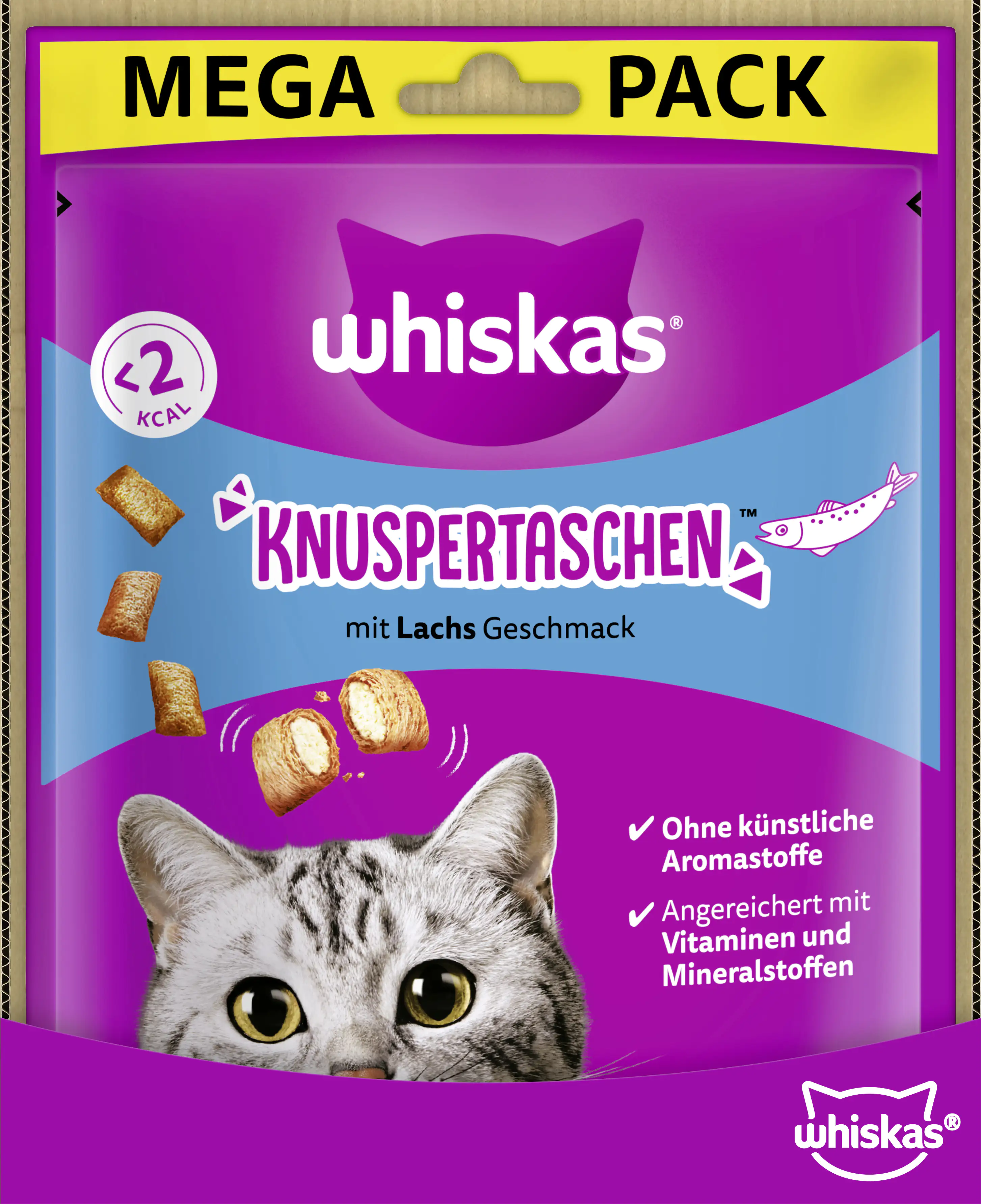 Whiskas Katzensnack Knuspertaschen mit Lachs 180g Whiskas Katzensnack Knuspertaschen mit Lachs 180g