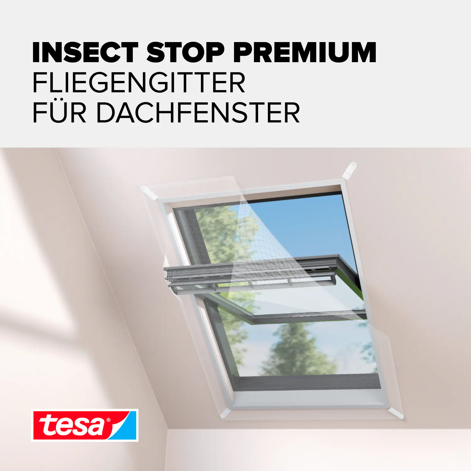 tesa Insektenschutz-Dachfenster COMFORT 120 x 140 cm weiß