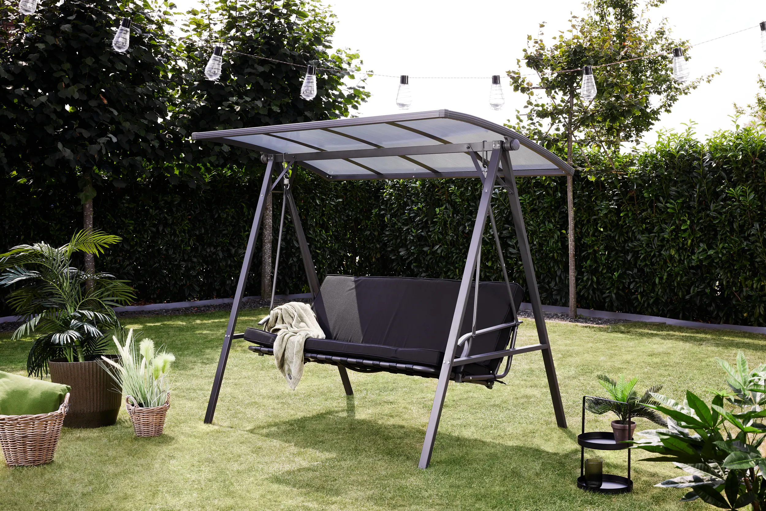 Primaster Hollywoodschaukel Madeira Stahl  Primaster Hollywoodschaukel Madeira Stahl