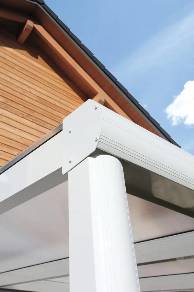 SKAN HOLZ Terrassenüberdachung Genua 434 x 257 cm Aluminium Weiß