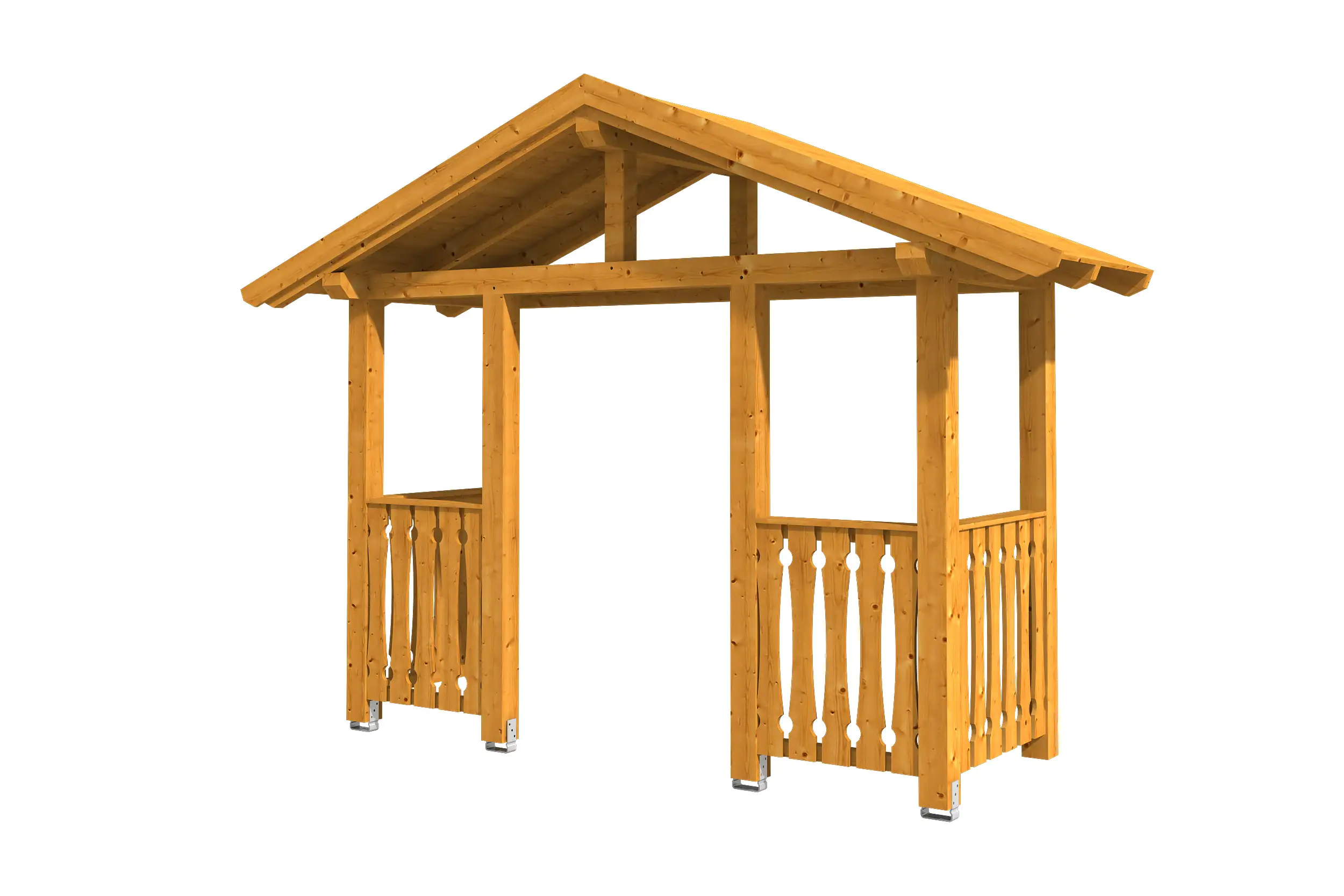 SKAN HOLZ Vordach Stralsund Typ 6 360 x 139 cm, lasiert in Eiche hell