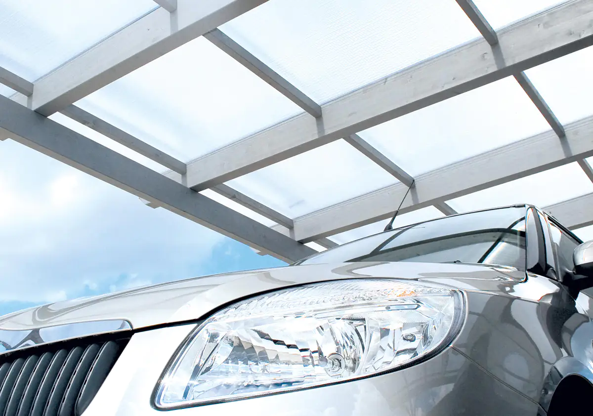 SKAN HOLZ Carport Odenwald 640 x 648 cm, natur