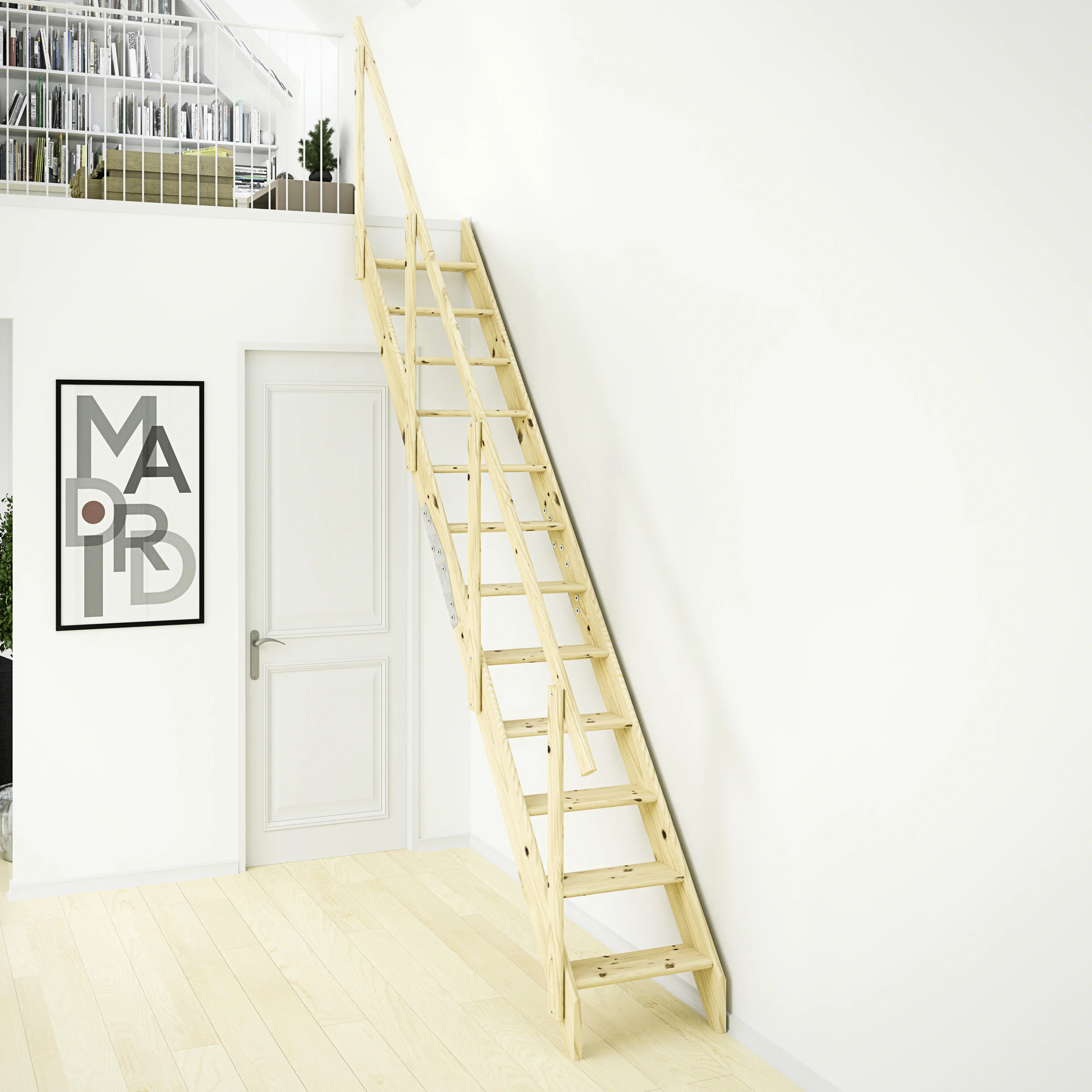 Dolle Raumspartreppe Kiel Fichte gerade