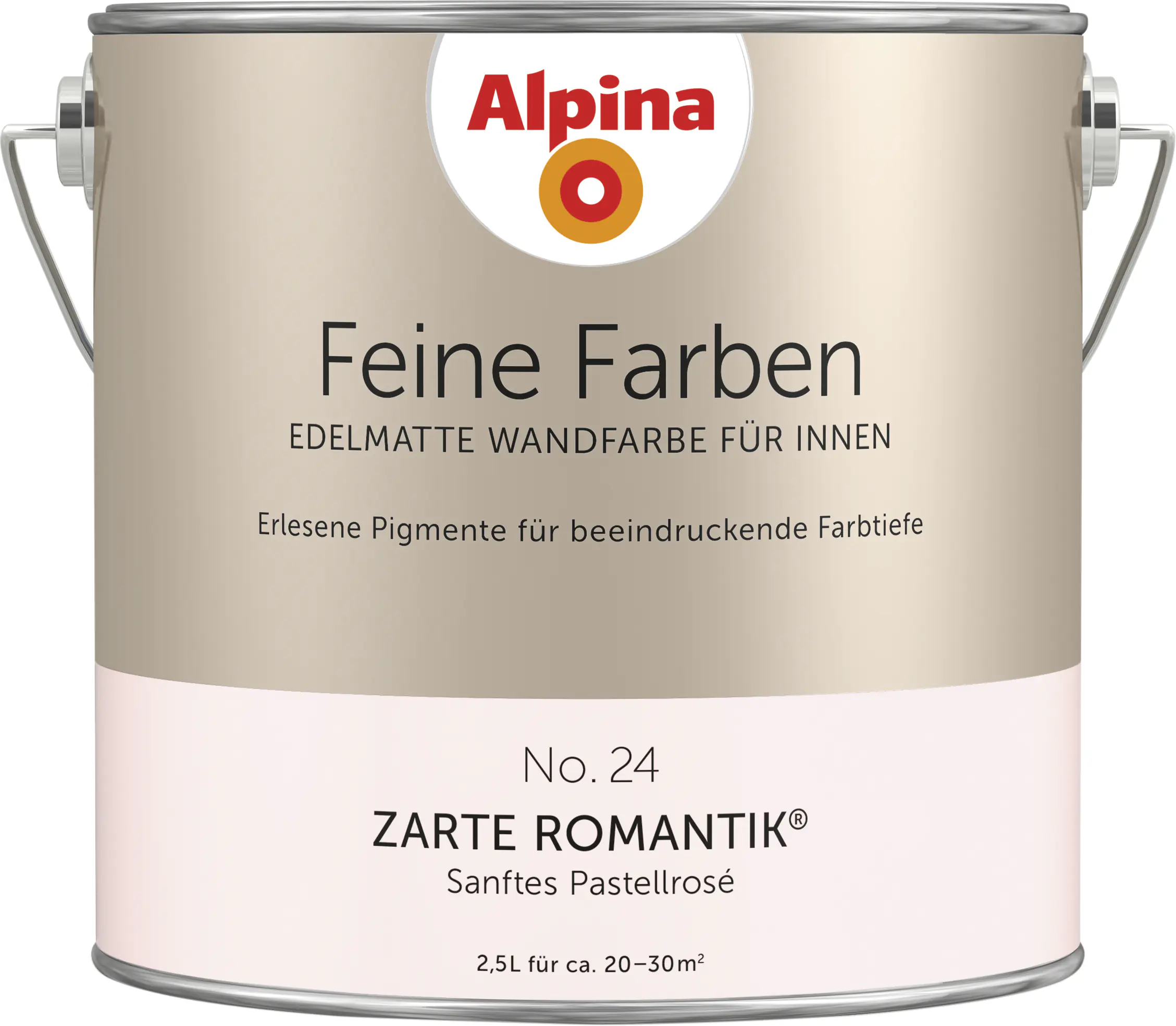 Alpina Feine Farben Wandfarbe No. 24 Zarte Romantik - sanftes pastellrosé 2,5 L