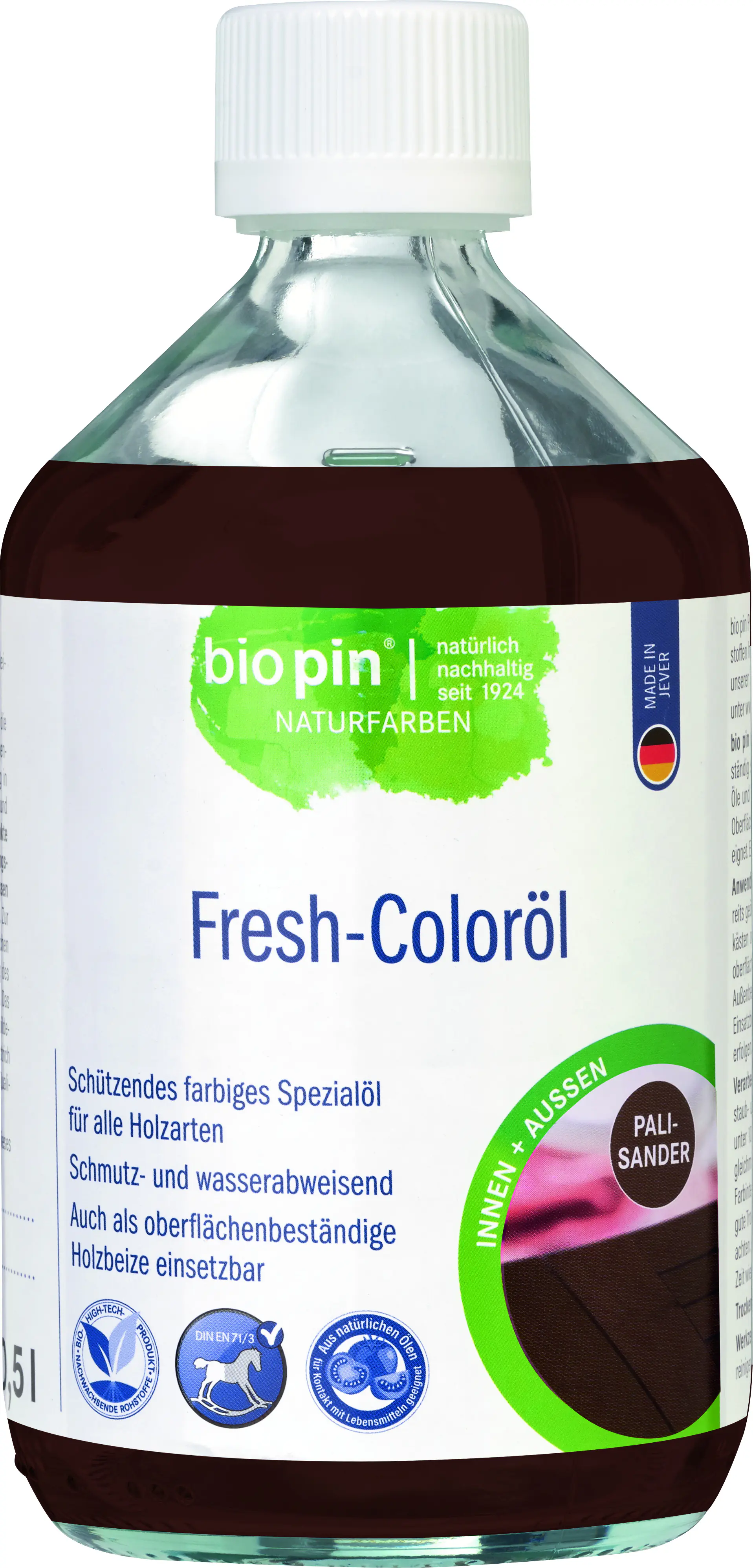 Biopin Naturfarben Holz-Coloröl 500 ml palisander