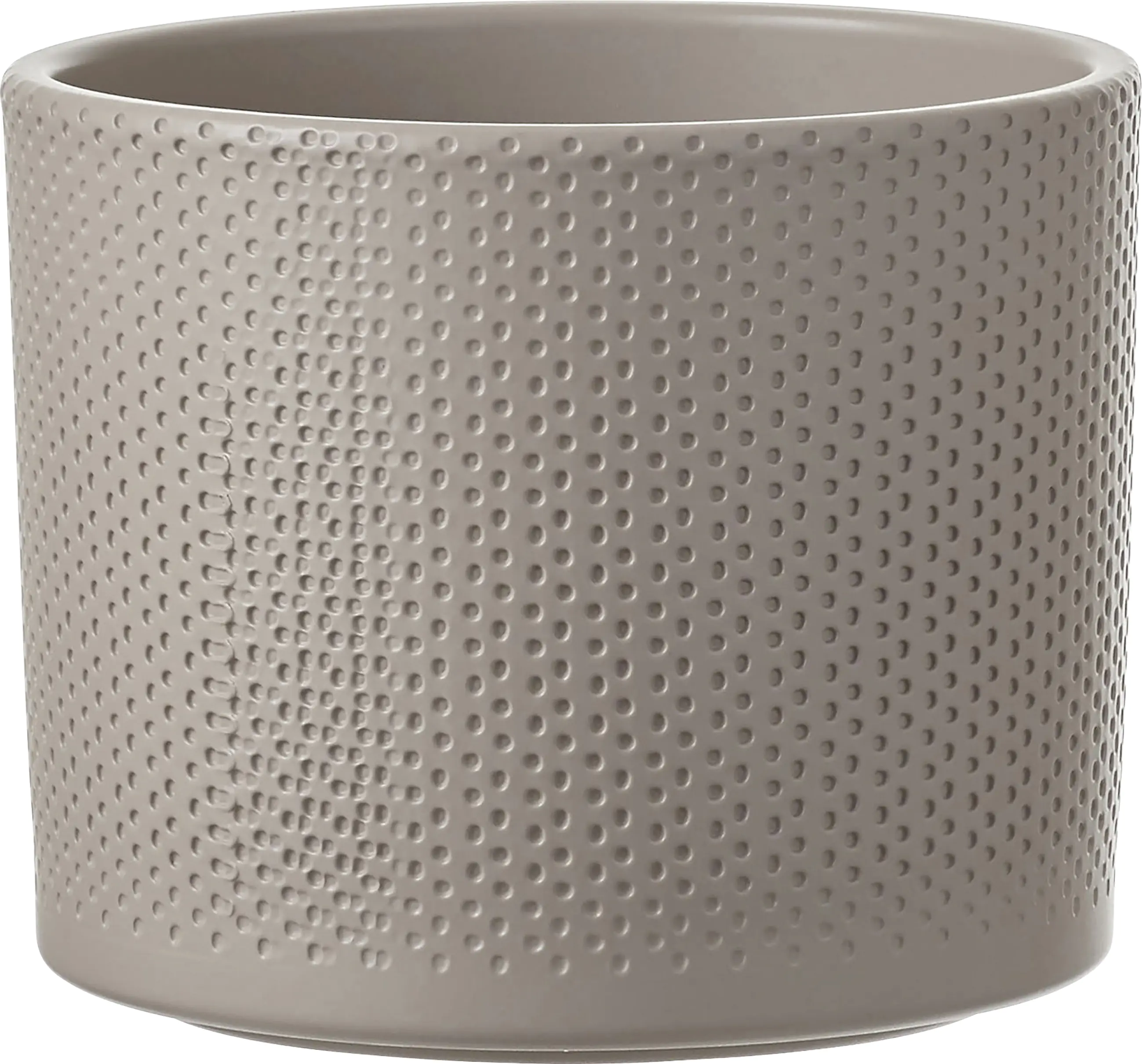 Mica Übertopf Era  Ø 17,5 x 14,5 cm taupe relief 