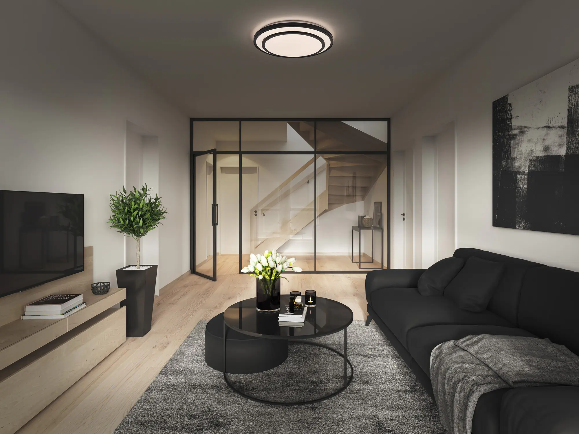 Osram LED Deckenleuchte Orbis Berlin 390 mm 24W  830 schwarz Osram LED Deckenleuchte Orbis Berlin 390 mm 24W  830 schwarz