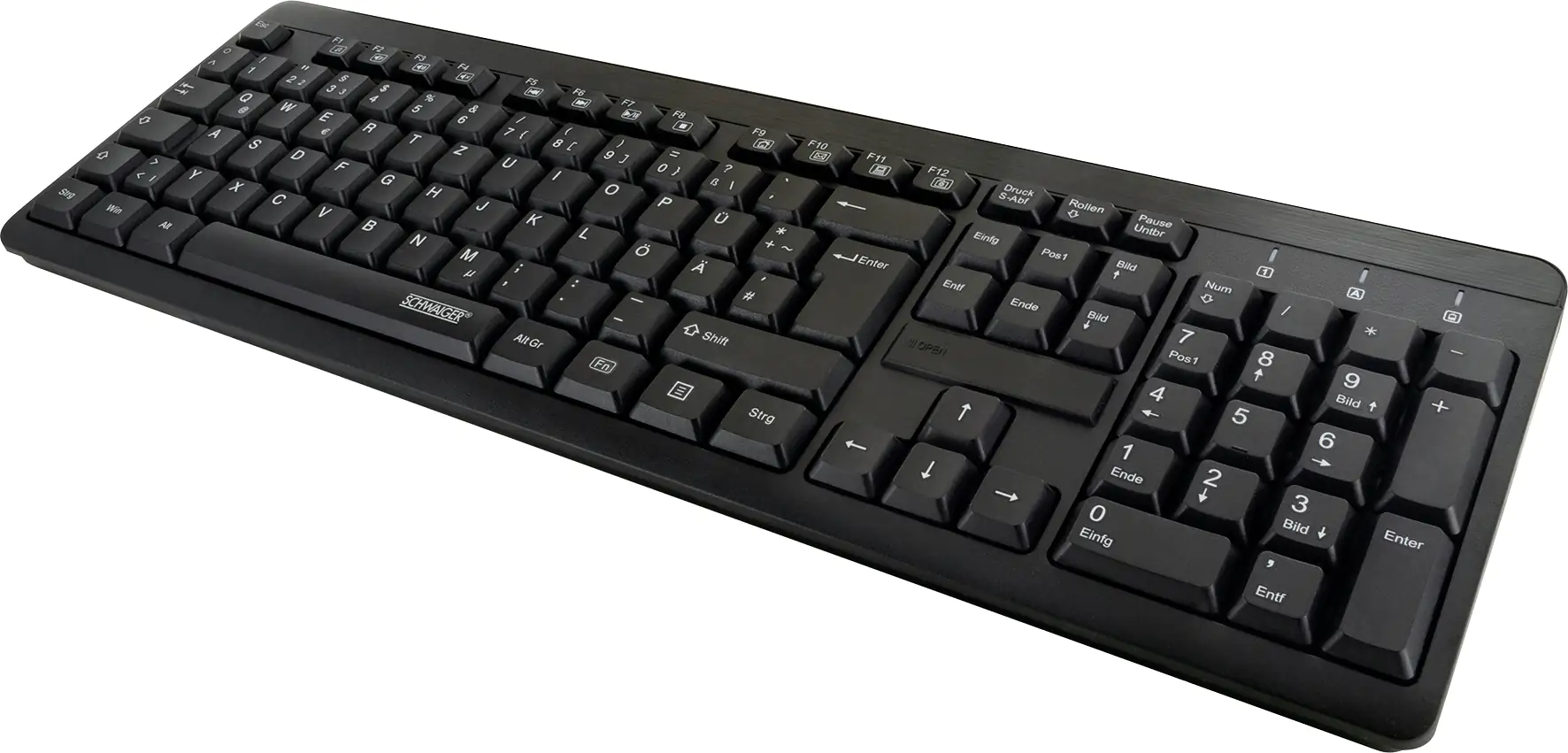 Schwaiger PC Tastatur schwarz kabellos, USB 2.0 Anschluss