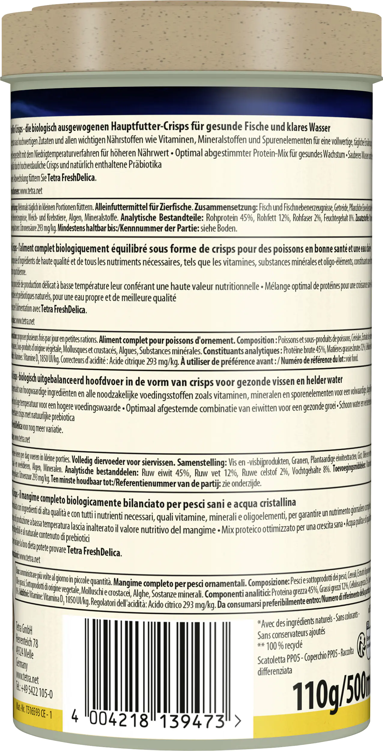 Tetra Min Pro Crisps 500 ml Tetra Min Pro Crisps 500 ml