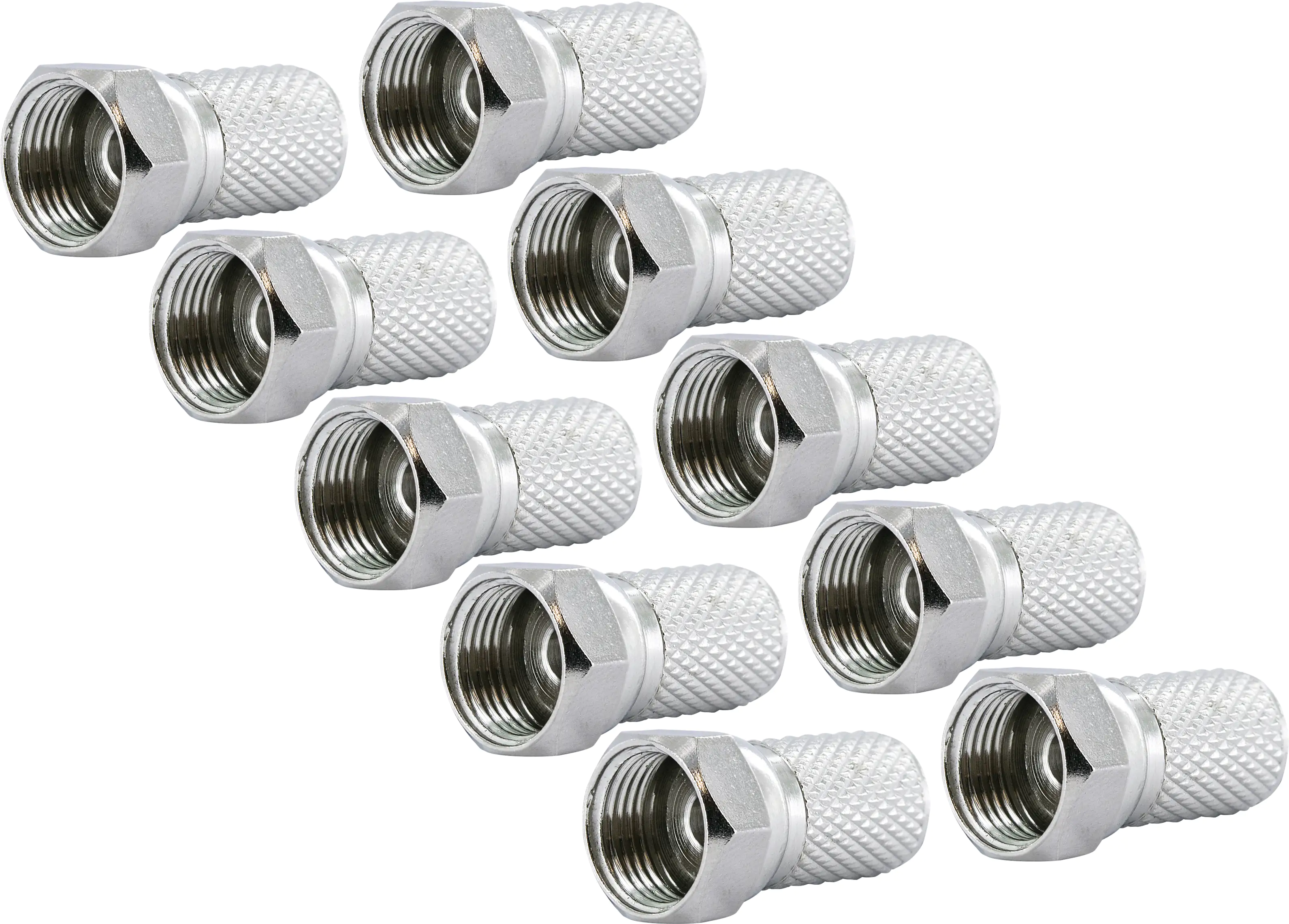 Schwaiger F Stecker FST8010 531 10x F Aufdrehstecker für Kabel mit 8mm Durchmesser