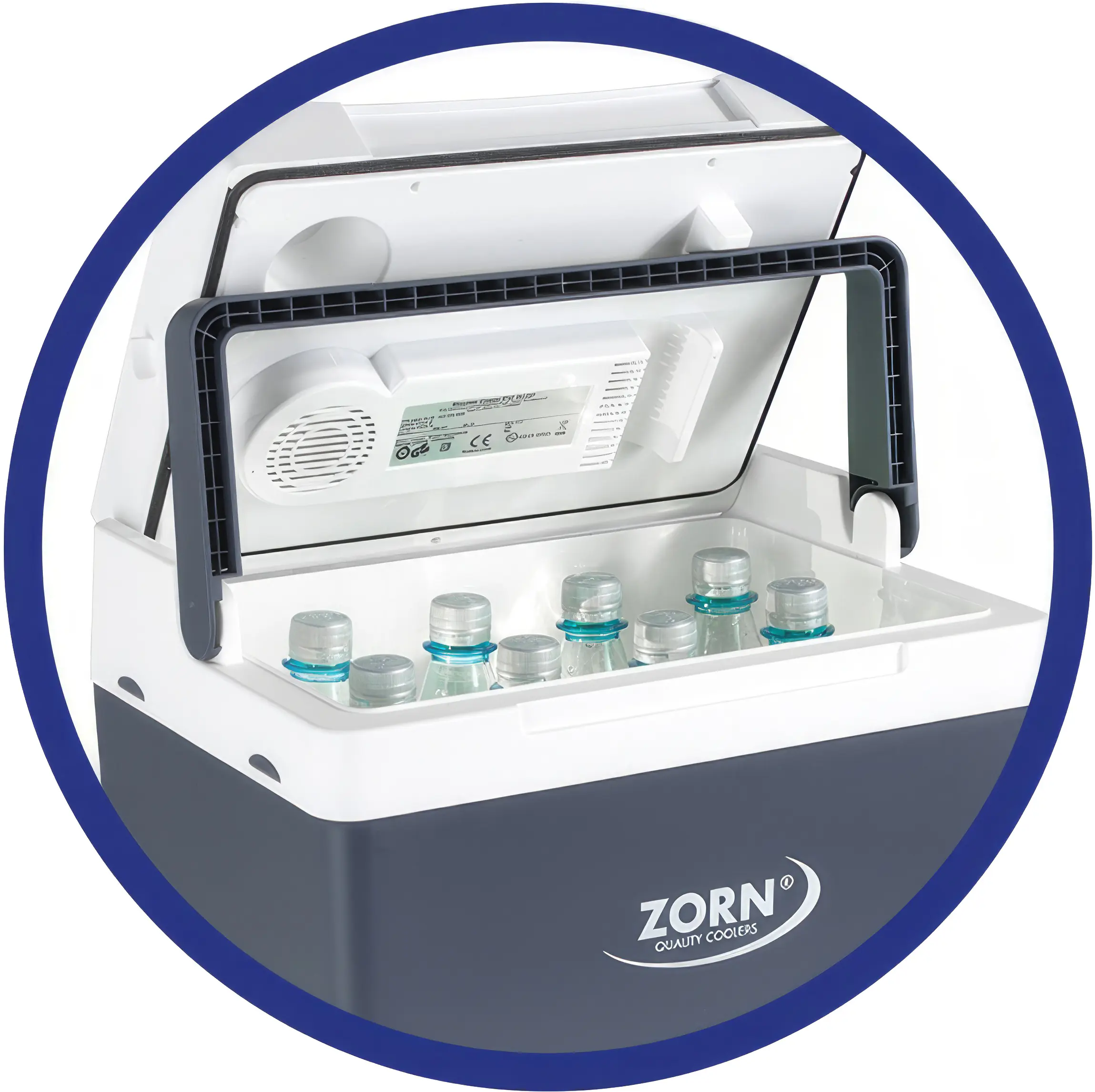 Zorn Kühlbox elektrisch ZA26 LNE 12V Anschluss grau/weiß 25 L