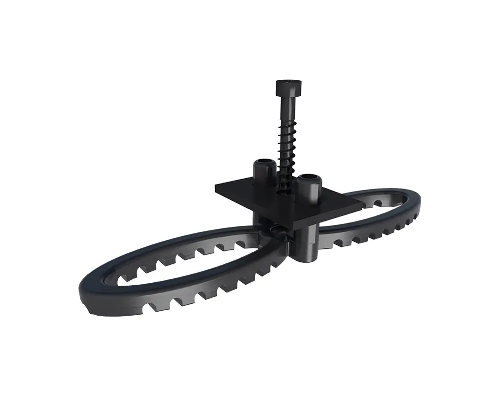 HSI Terra Deckclip mit Klemmplatte für Terrassendielen 2-12 mm inkl. Schrauben Kunststoff schwarz