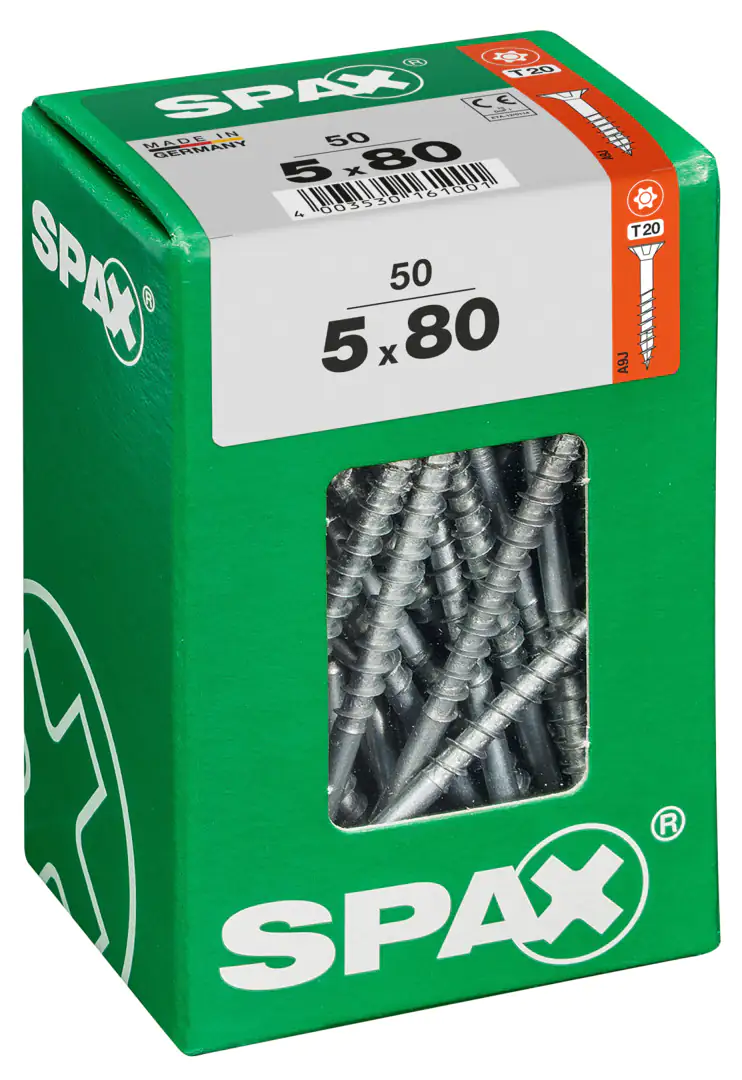 Spax Universalschrauben 5.0 x 80 mm TX 20 - 50 Stk.