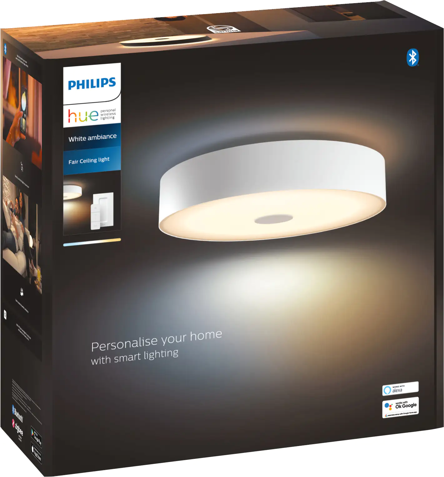 Philips Hue LED Deckenleuchte White Ambiance Fair rund weiß 44,4 cm Philips Hue LED Deckenleuchte White Ambiance Fair rund weiß 44,4 cm