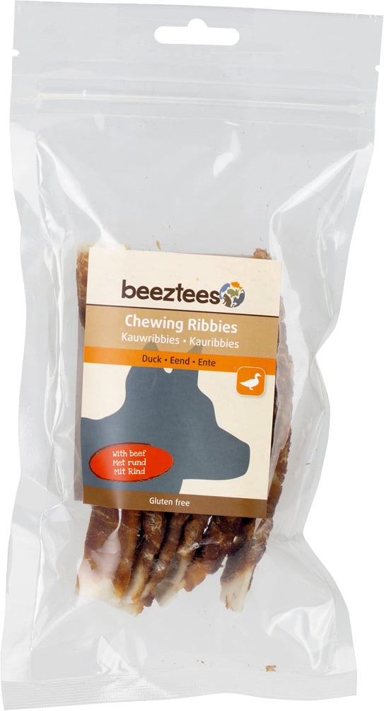 Beetzees Ribbies Ente Hundesnack 12,5 cm