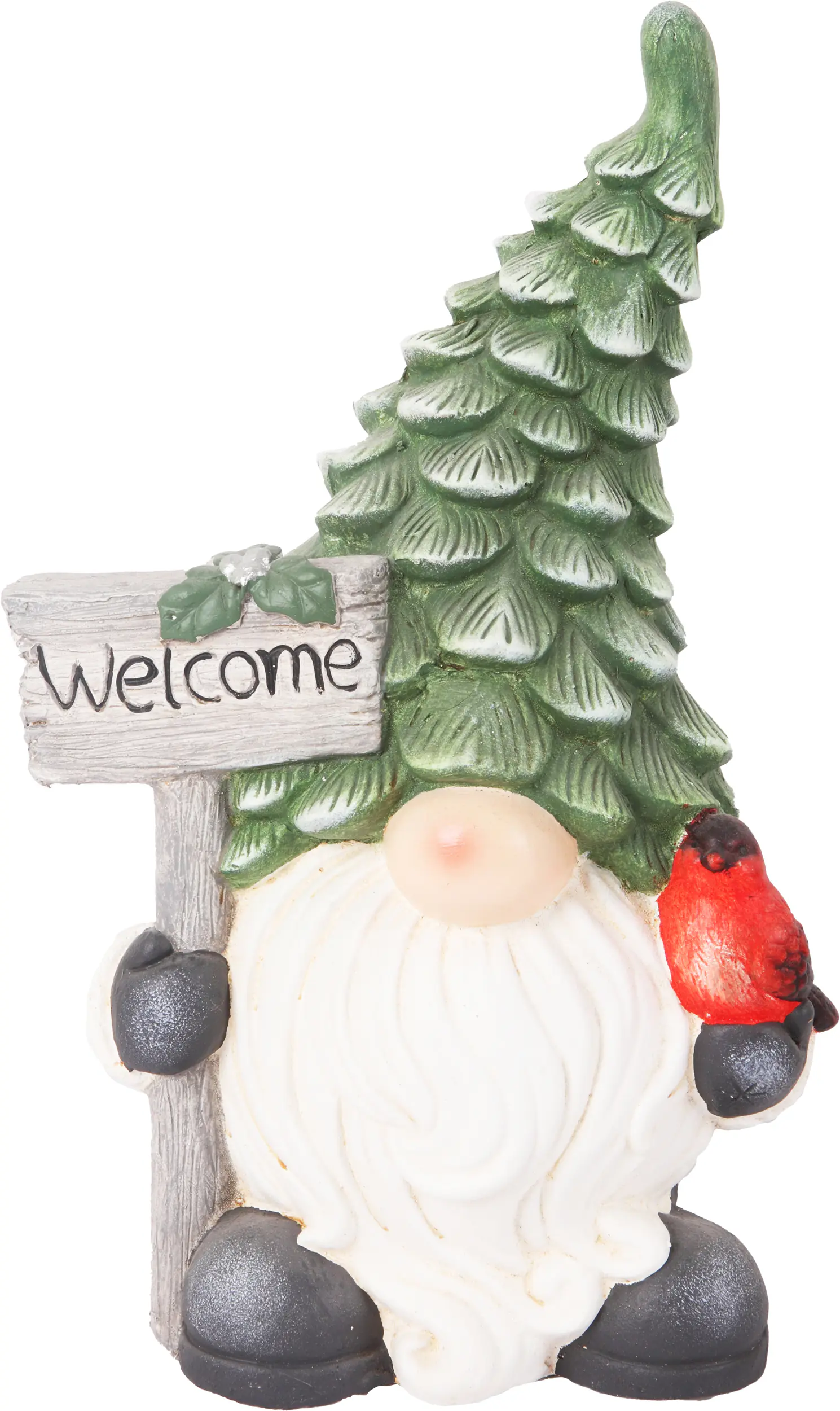 Dekofigur Zwerg Welcome 41 x 25 cm grün weiß Dekofigur Zwerg Welcome 41 x 25 cm grün weiß