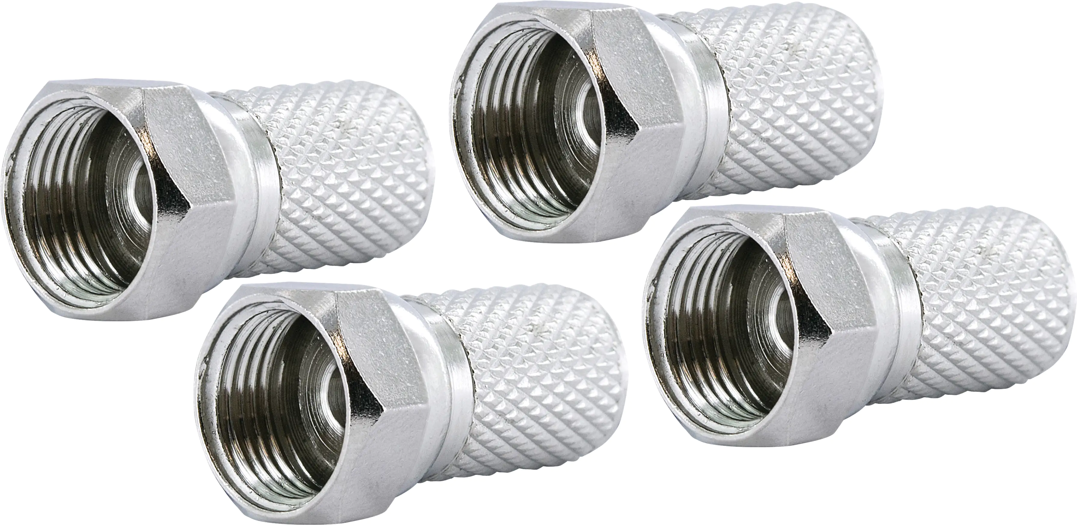 Schwaiger F-Aufdrehstecker 4er-Set (Ø 7 mm)