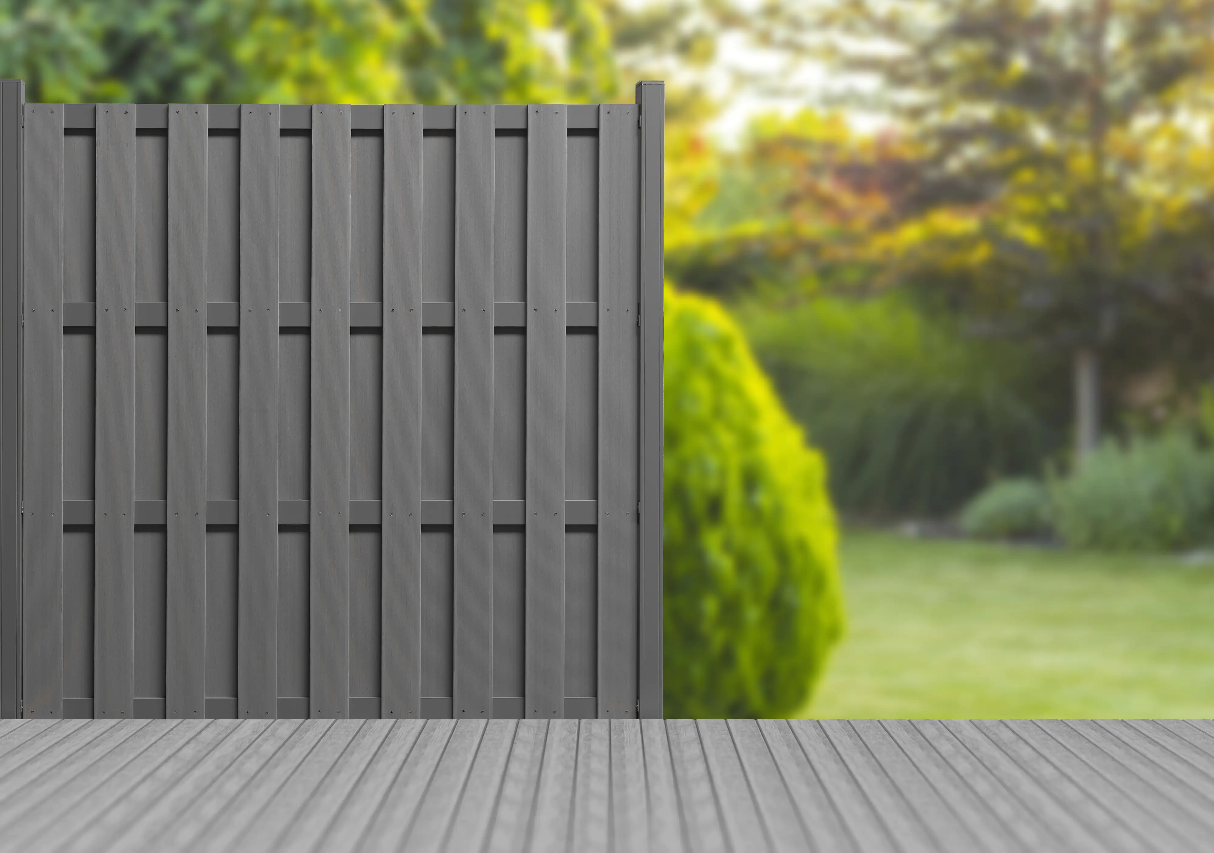 elephant Alupfosten 265 x 6,8 x 6,8 grau mit Abdeckung