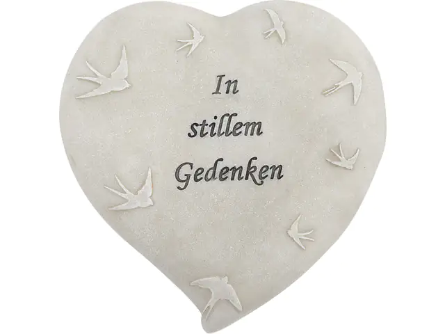 TrendLine Herz In stillem Gedenken 16 x 16 cm grau TrendLine Herz In stillem Gedenken 16 x 16 cm grau