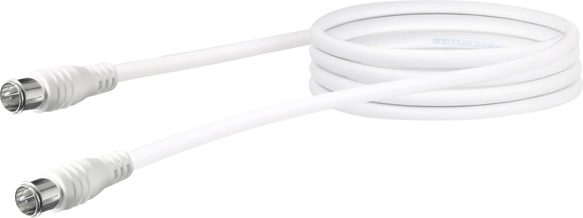 Schwaiger SAT Anschlusskabel KVCQ15 532 (75dB) F Quick weiß, 1,5m, 1x F Stecker / 1x F Stecker