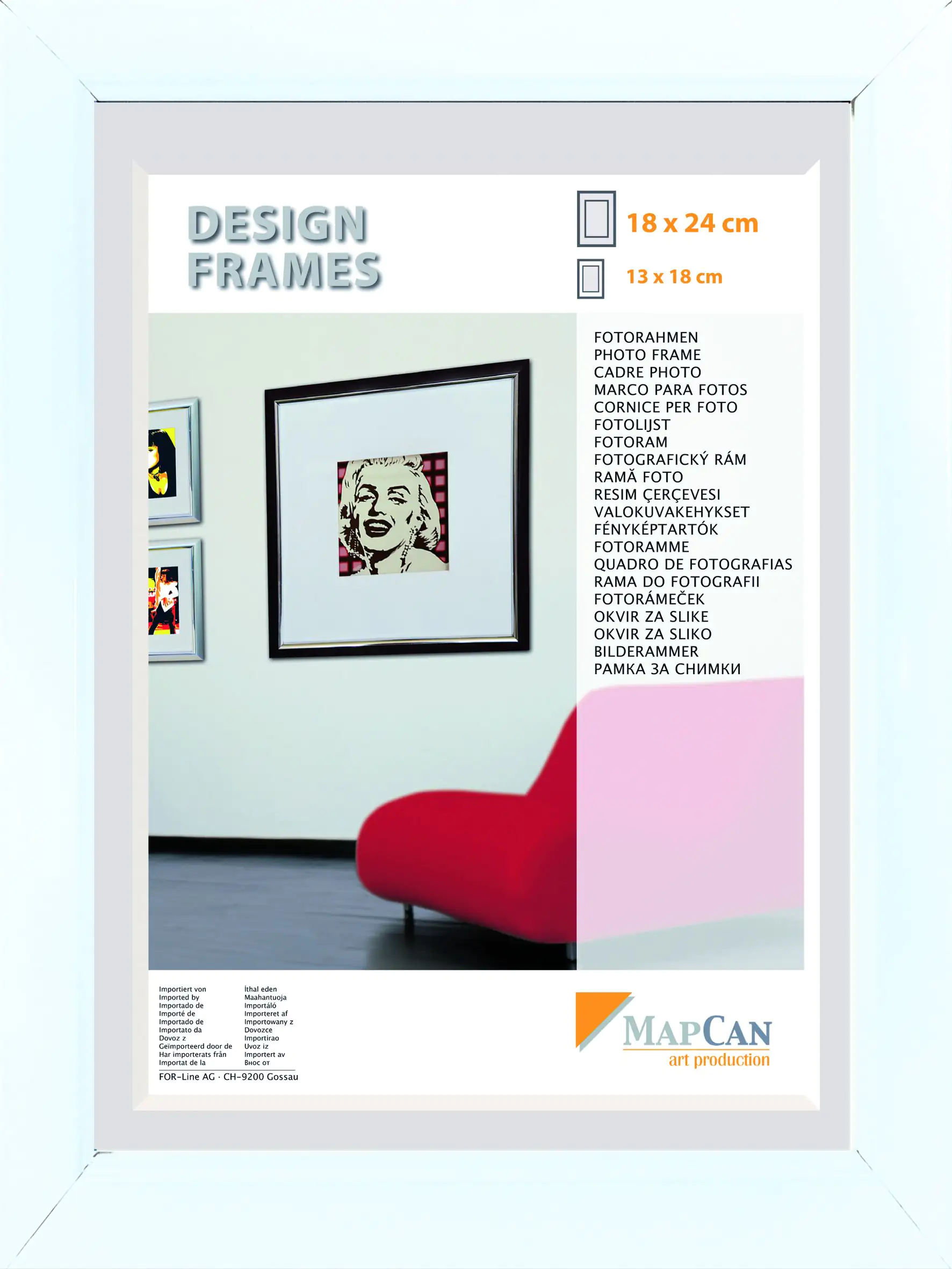 Holz Bilderrahmen Script weiß, 18 x 24 cm