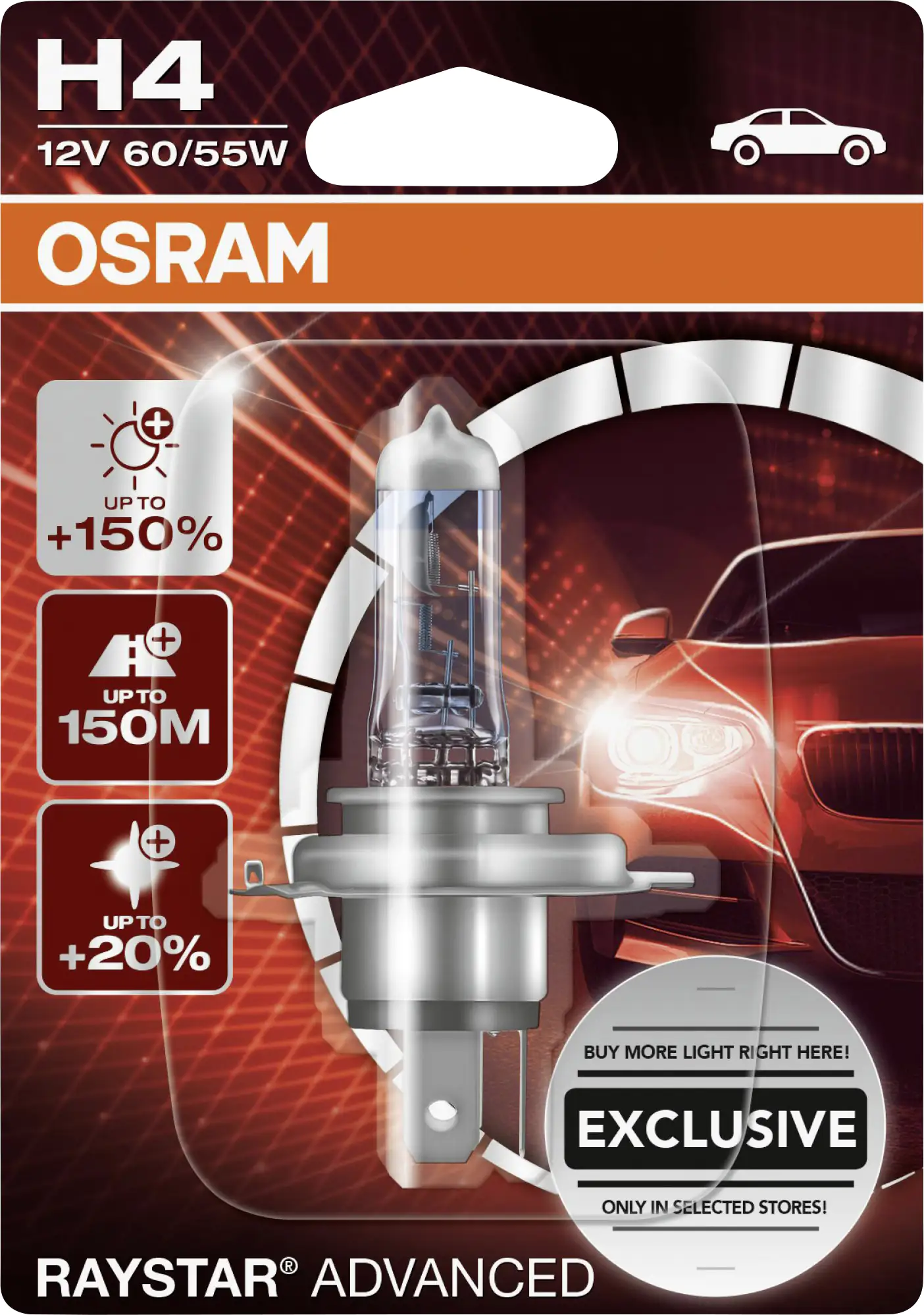 Osram GLL H4 Raystar Advanced +150% 12V 60/55W kaufen