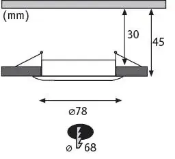 Paulmann LED Einbauleuchte Nova weiß matt 3-stepdimmbar rund starr 3er Set